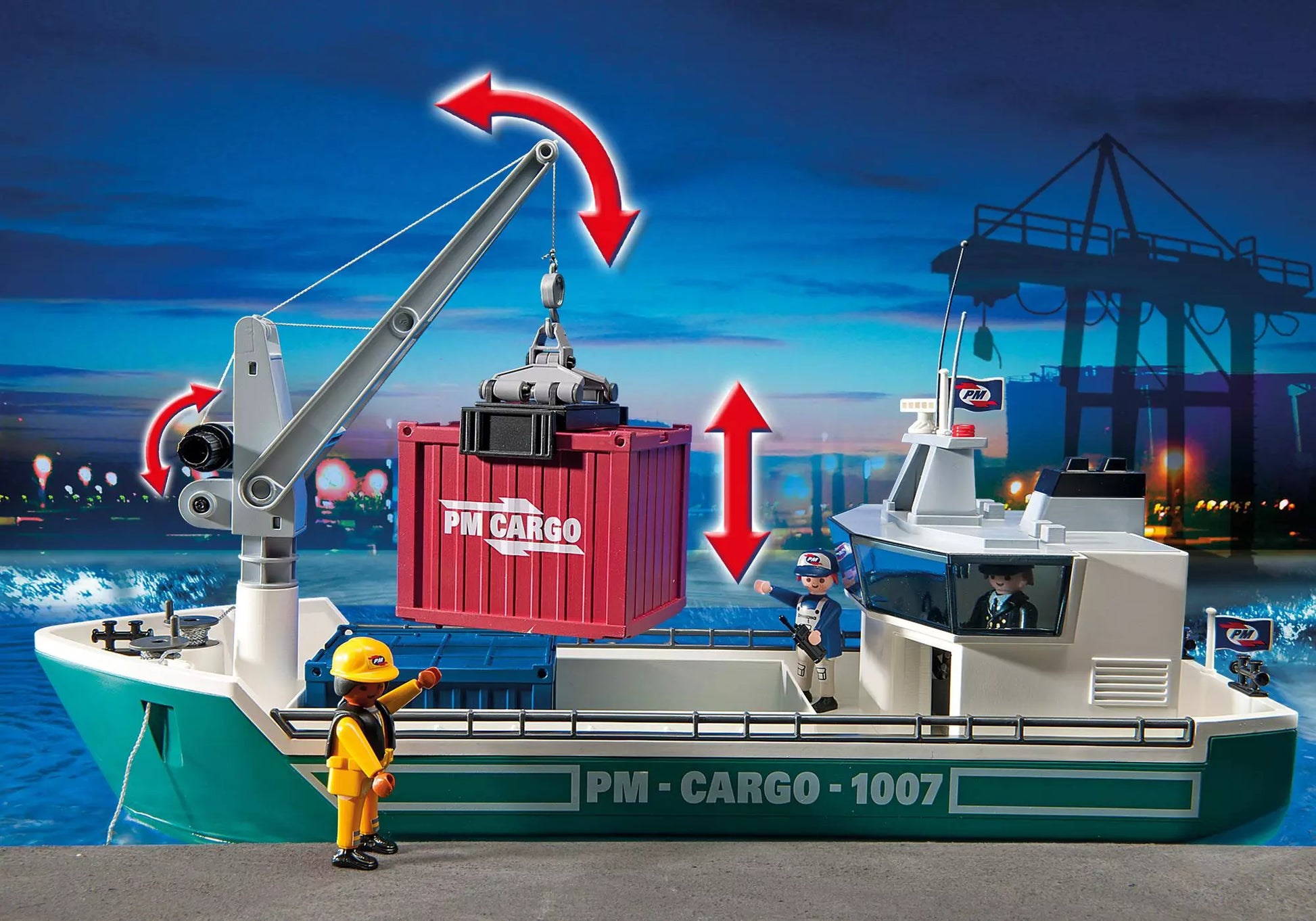 Playmobil 5253 Sammlerstück City Action Frachtschiff mit Verladekran - plegobil