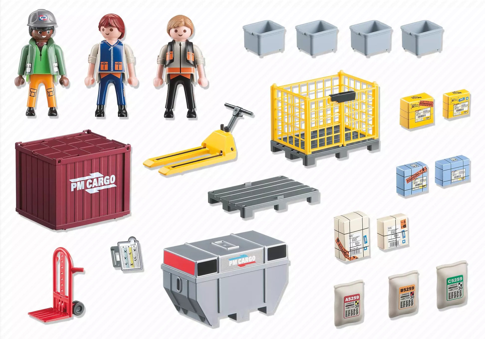 Playmobil 5259 Sammlerstück City Action Cargo-Team mit Ladegut - plegobil