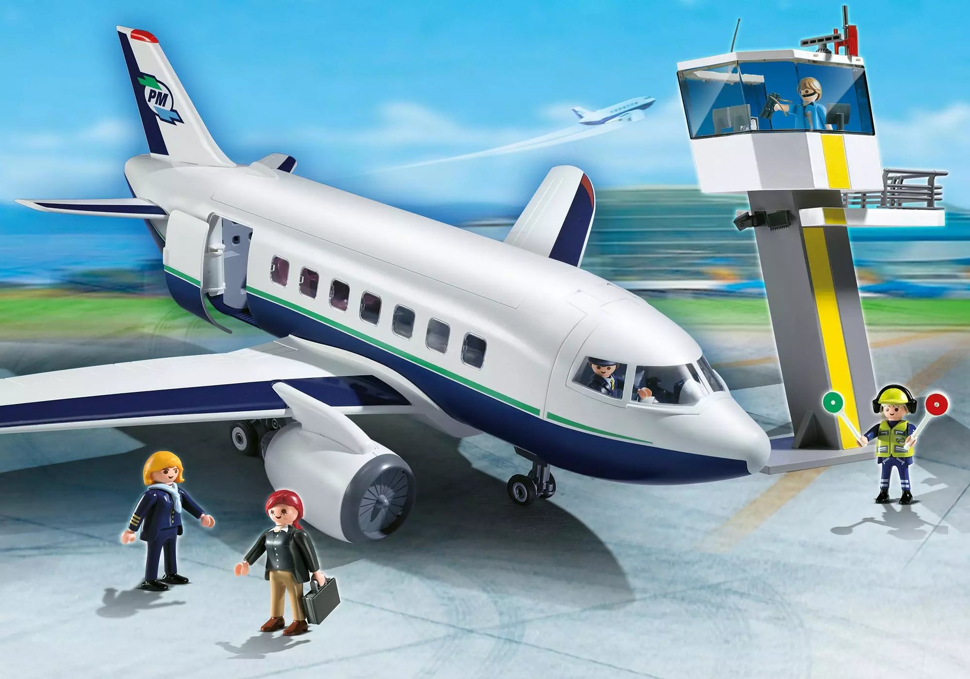 Playmobil 5261 Sammlerstück City Action Cargo- und Passagierflugzeug - plegobil