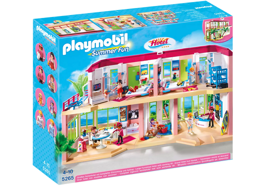 Playmobil 5265 Sammlerstück Summer Fun Großes Ferienhotel mit Einrichtung - plegobil
