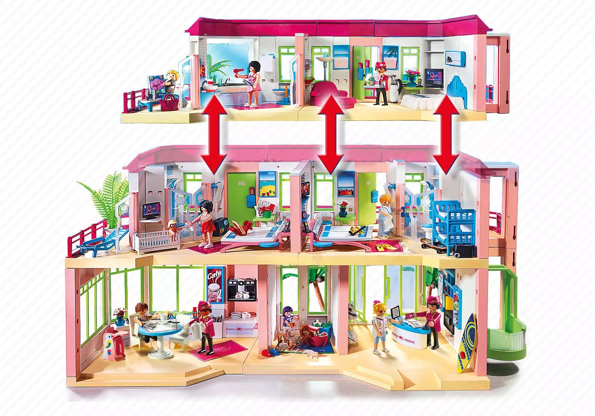 Playmobil 5265 Sammlerstück Summer Fun Großes Ferienhotel mit Einrichtung - plegobil