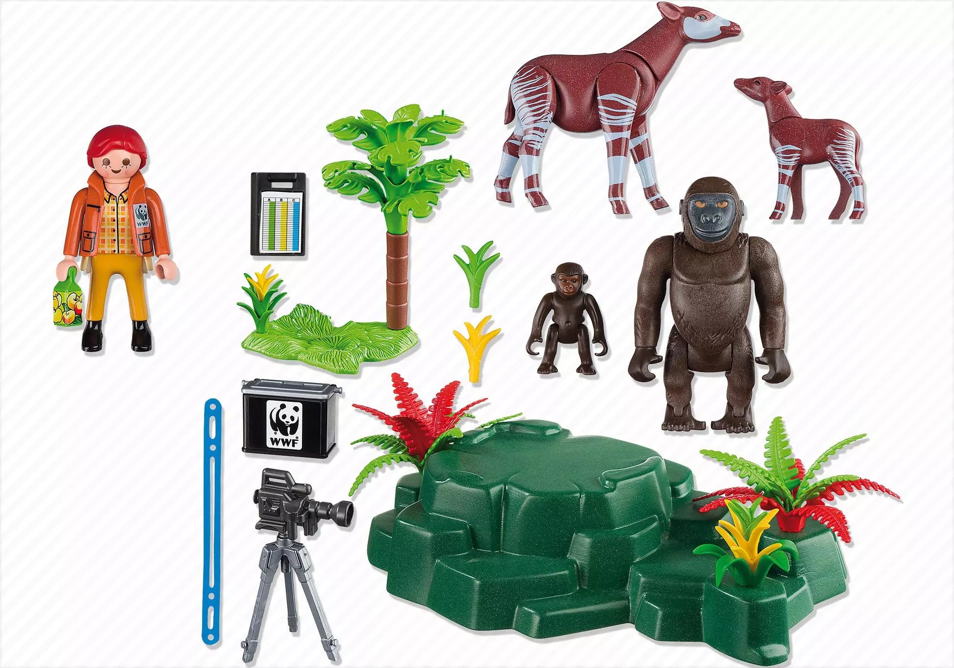 Playmobil 5273 Wild Life WWF - Zoologin bei Okapis und Gorillas - plegobil