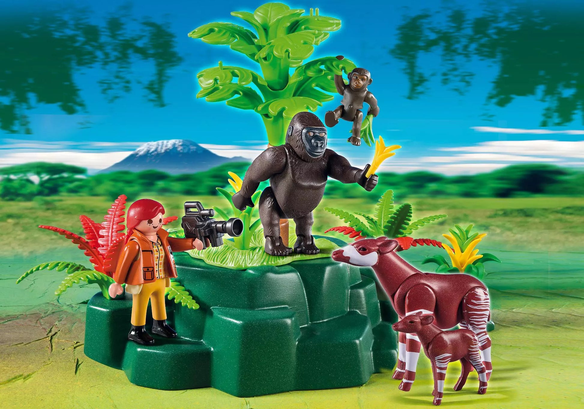 Playmobil 5273 Wild Life WWF - Zoologin bei Okapis und Gorillas - plegobil