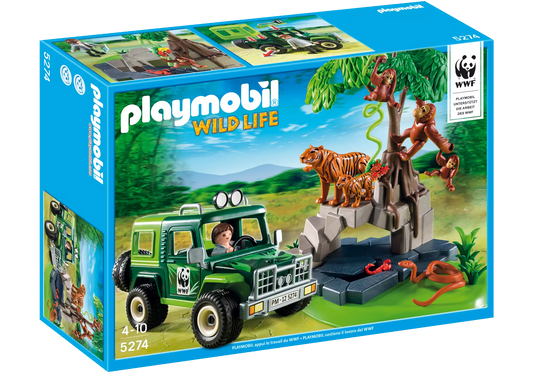 Playmobil 5274 Wild Life WWF-Geländewagen bei Tigern und Orang-Utans - plegobil