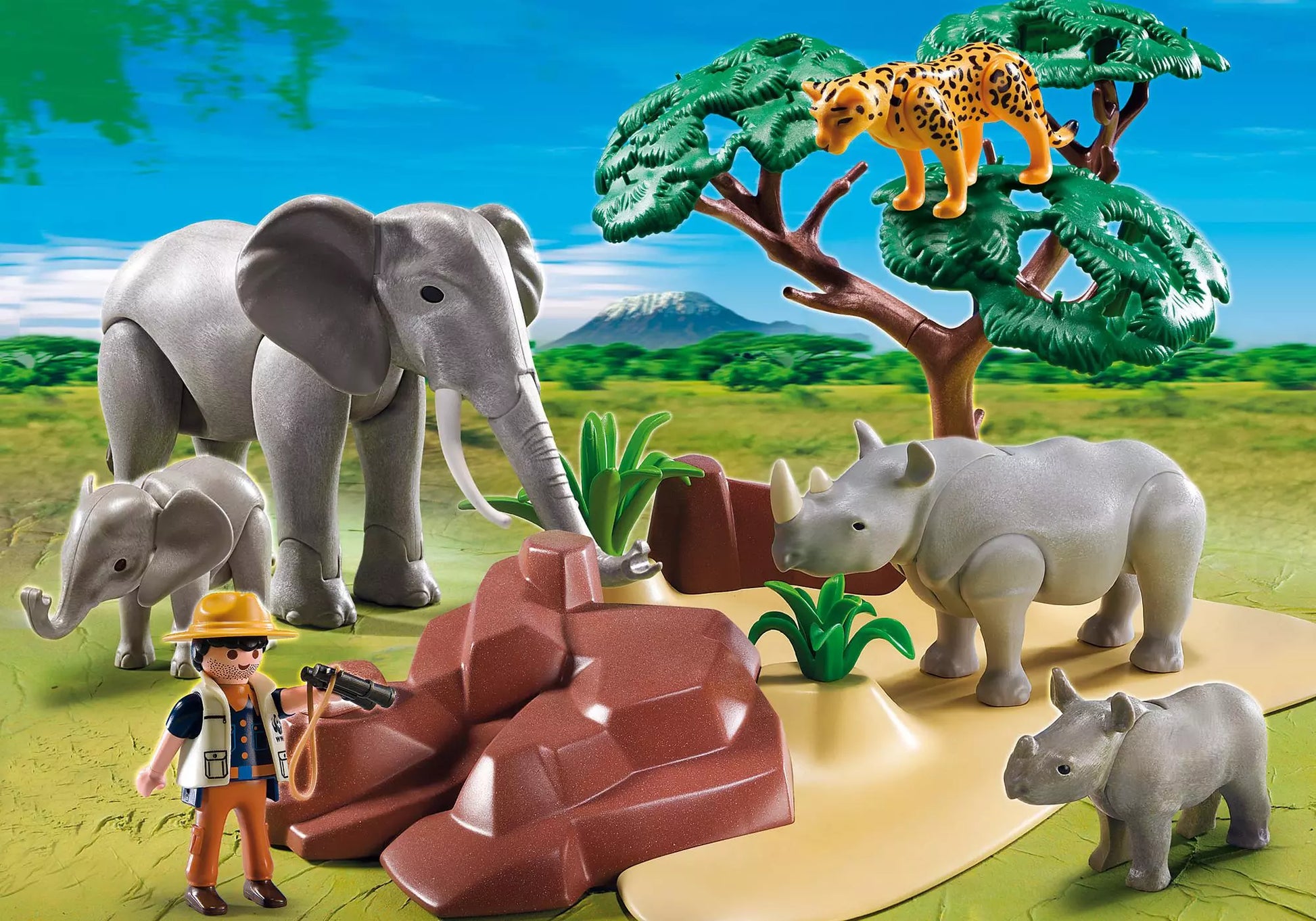 Playmobil 5275 Wild Life WWF-Forscher bei afrikanischen Savannentieren - plegobil