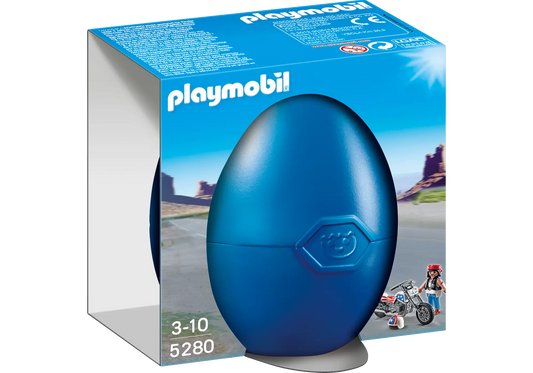 Playmobil 5280 Osterei Biker mit Chopper - plegobil