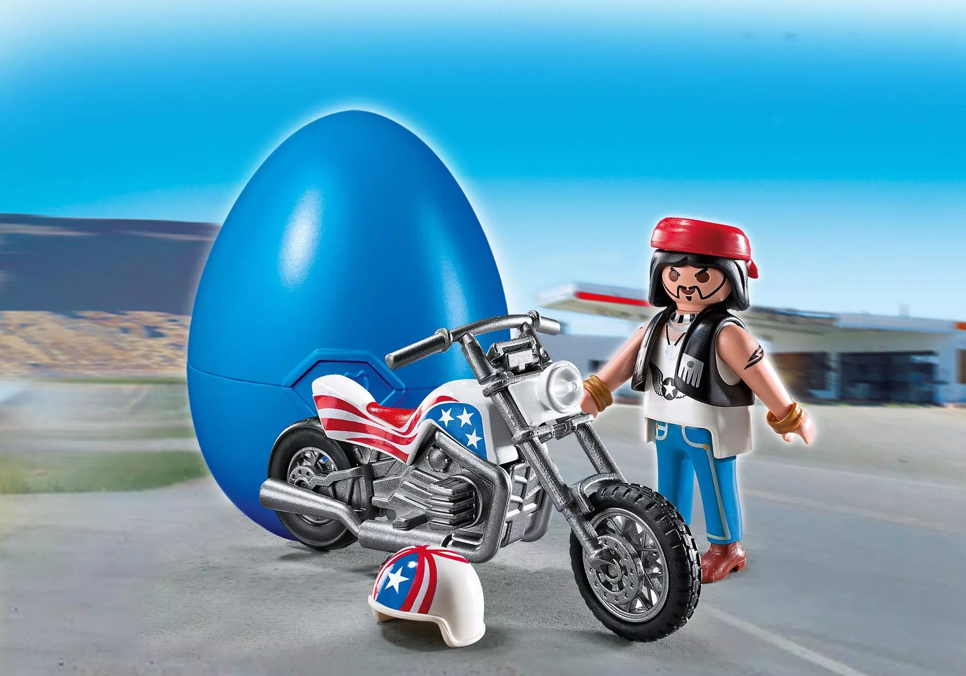 Playmobil 5280 Osterei Biker mit Chopper - plegobil