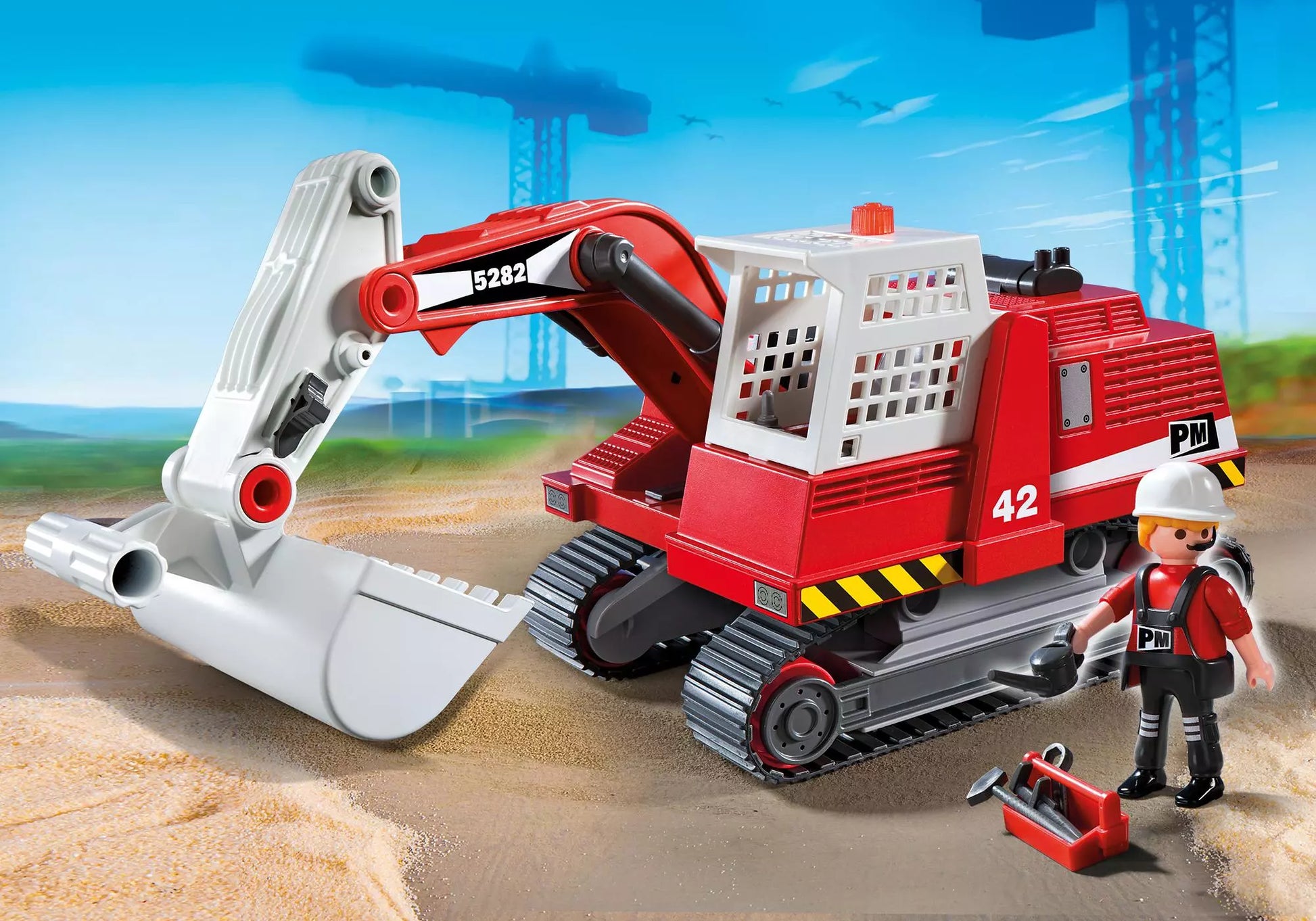 Playmobil 5282 Sammlerstück City Action Großer Kettenbagger - plegobil