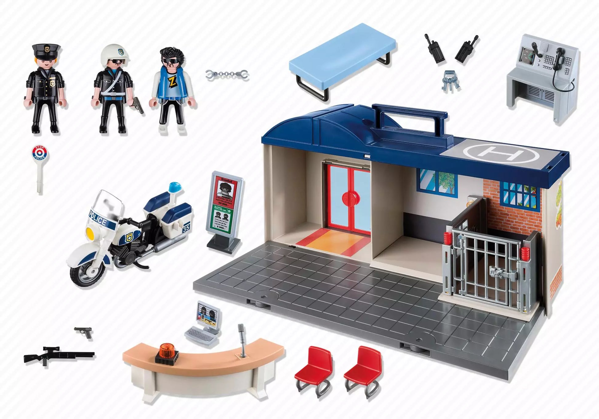 Playmobil 5299 City Action Mitnehm Polizeizentrale - plegobil