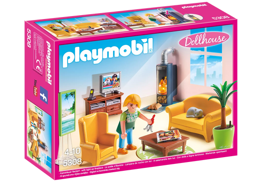 Playmobil 5308 Dollhouse Wohnzimmer mit Kaminofen - plegobil