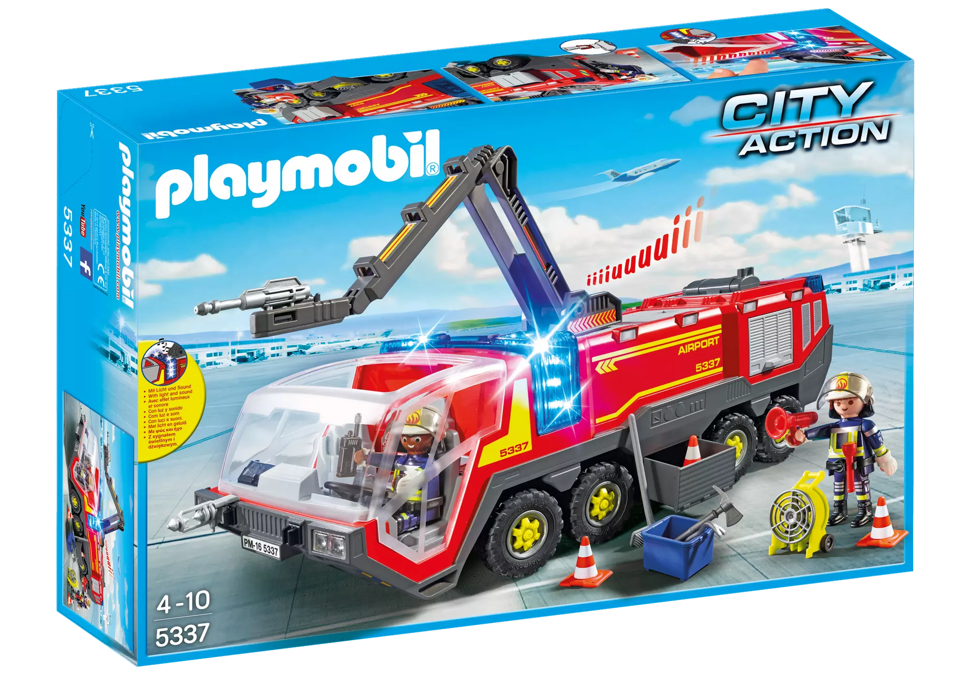 Playmobil 5337 City Action Flughafenlöschfahrzeug mit Licht und Sound - plegobil