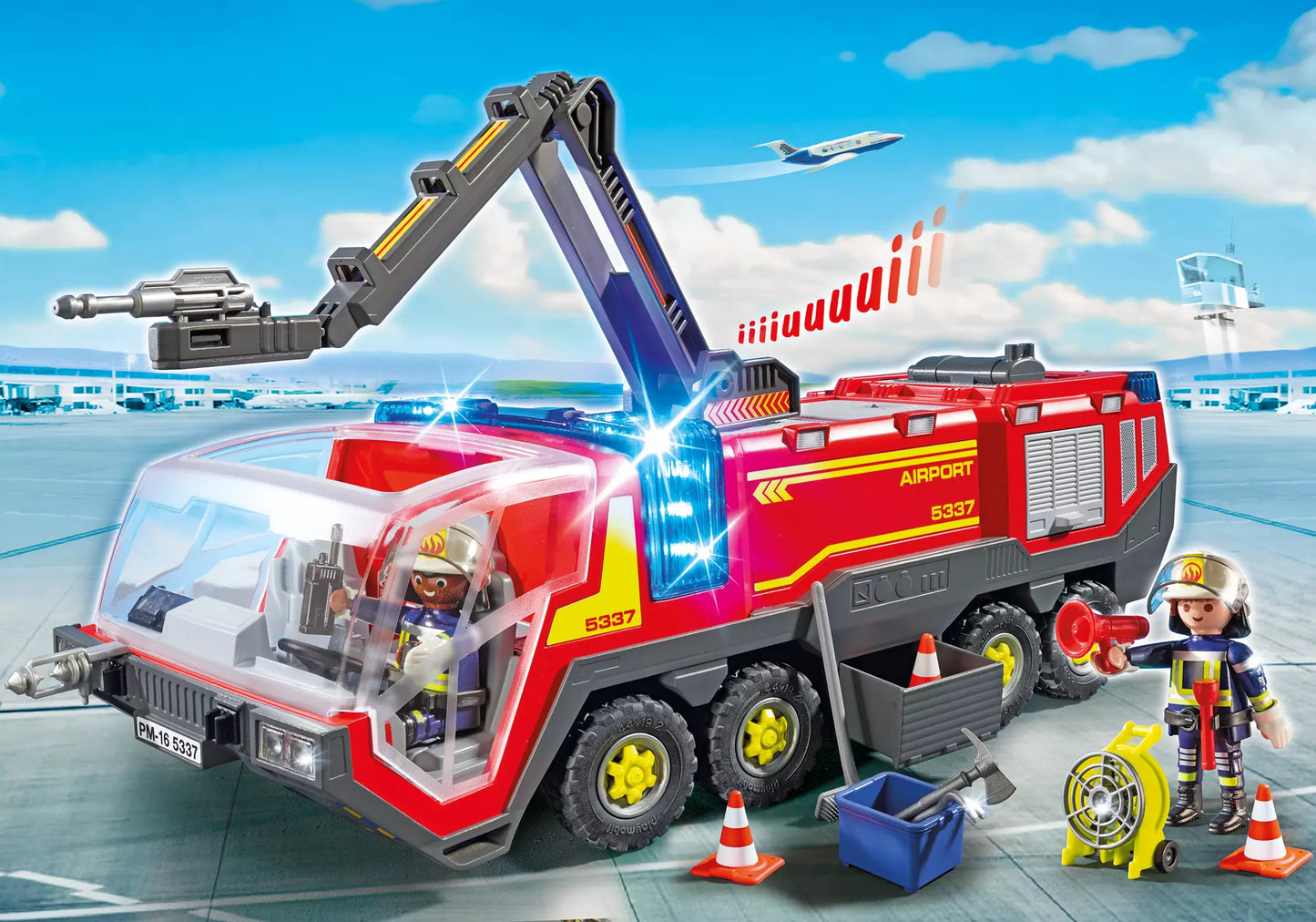 Playmobil 5337 City Action Flughafenlöschfahrzeug mit Licht und Sound - plegobil