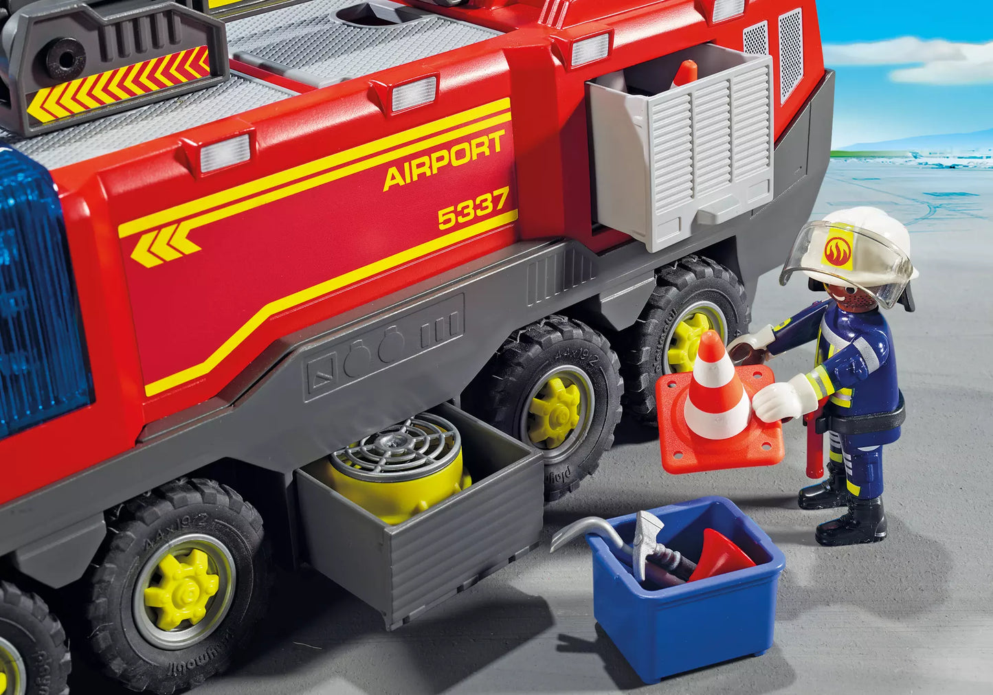 Playmobil 5337 City Action Flughafenlöschfahrzeug mit Licht und Sound - plegobil