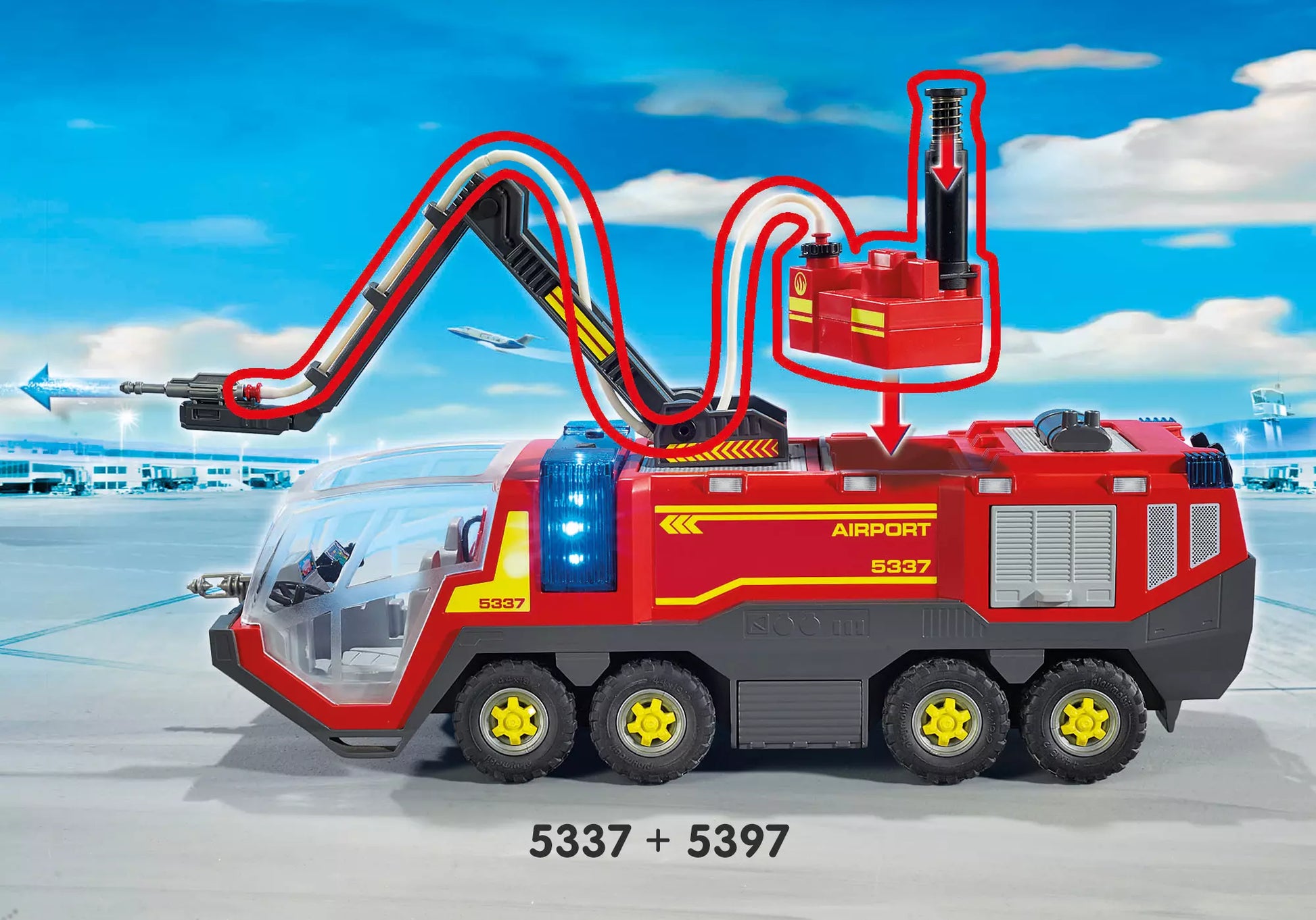 Playmobil 5337 City Action Flughafenlöschfahrzeug mit Licht und Sound - plegobil