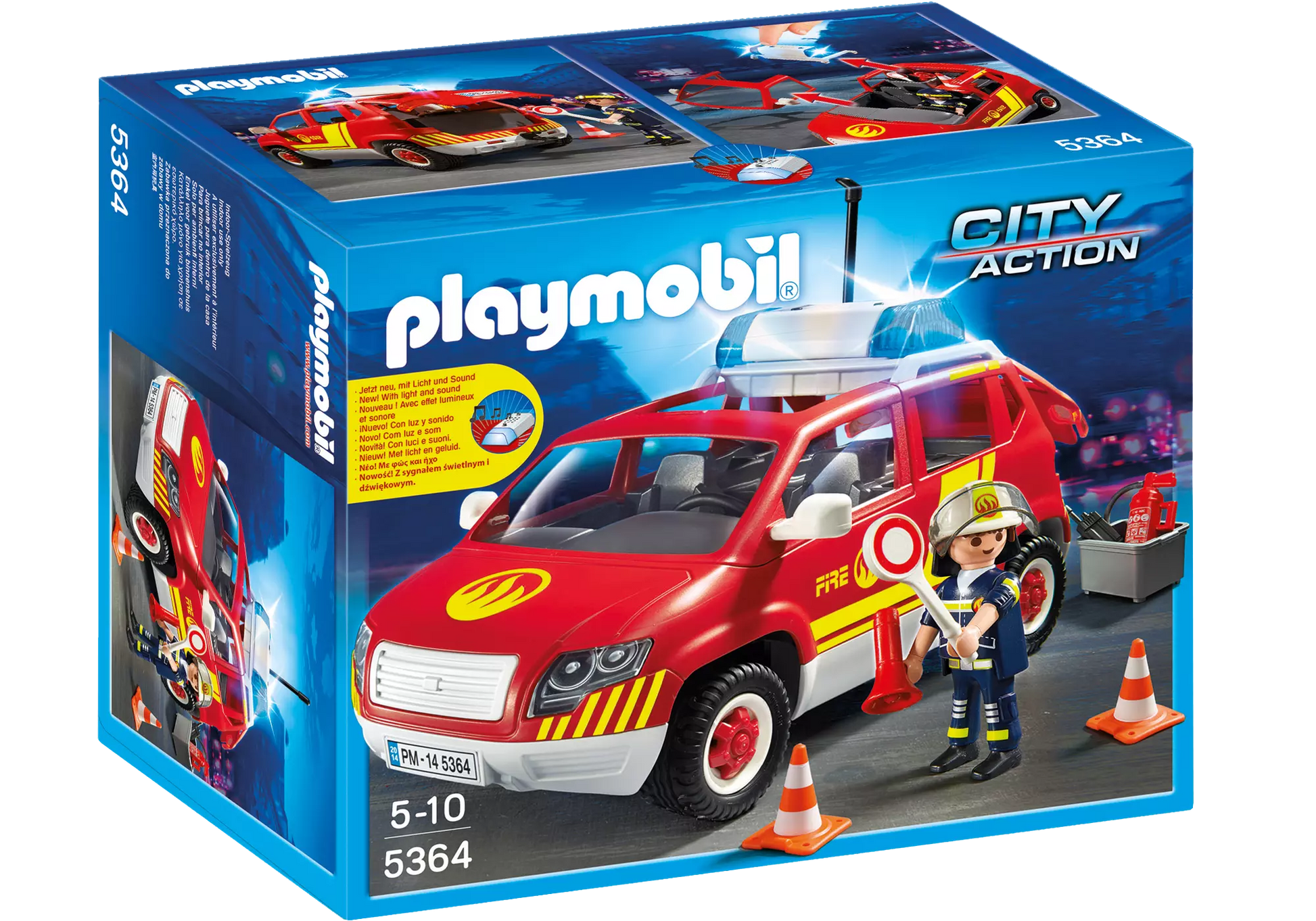 Playmobil 5364 City Action Brandmeisterfahrzeug mit Licht und Sound - plegobil