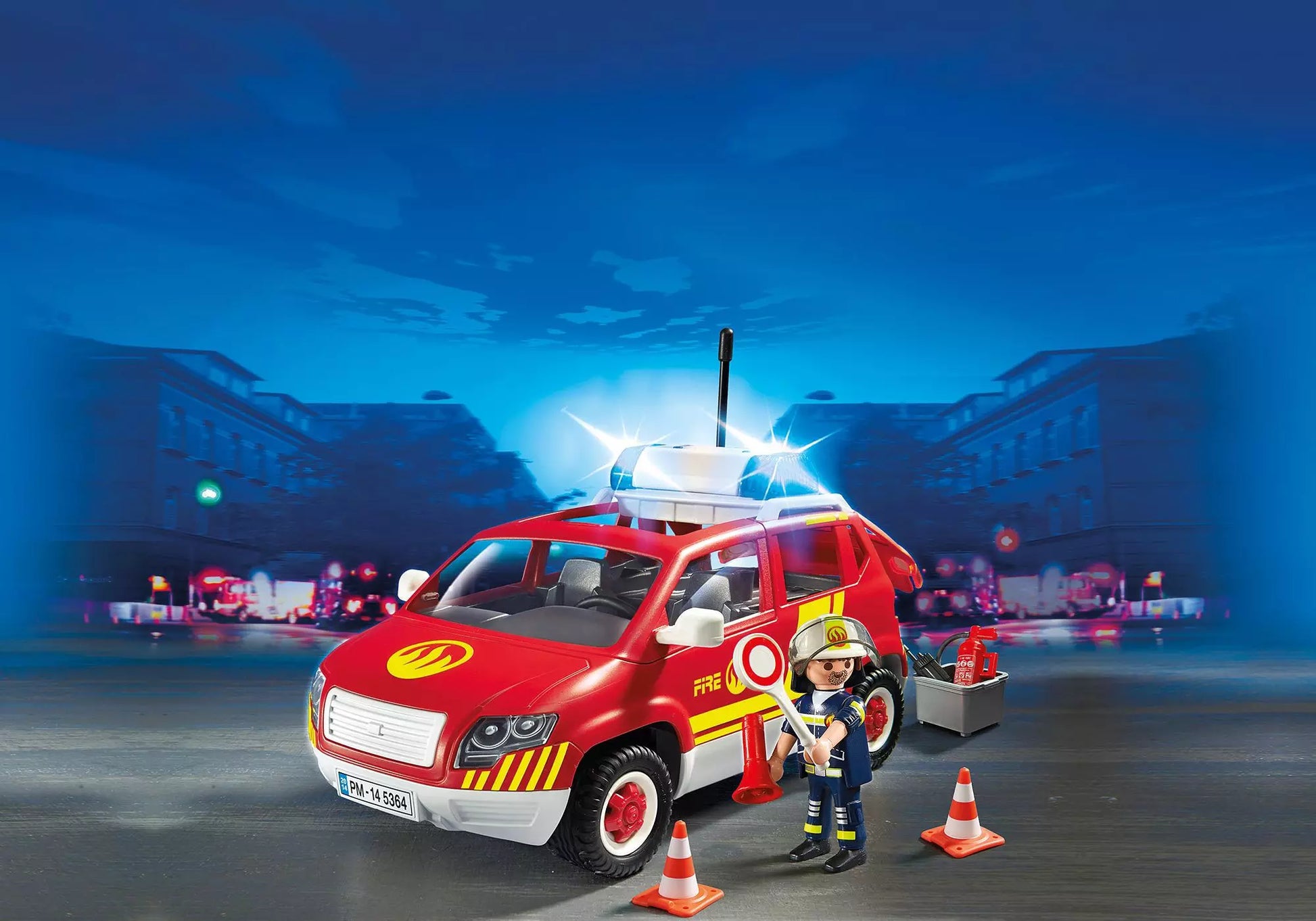 Playmobil 5364 City Action Brandmeisterfahrzeug mit Licht und Sound - plegobil