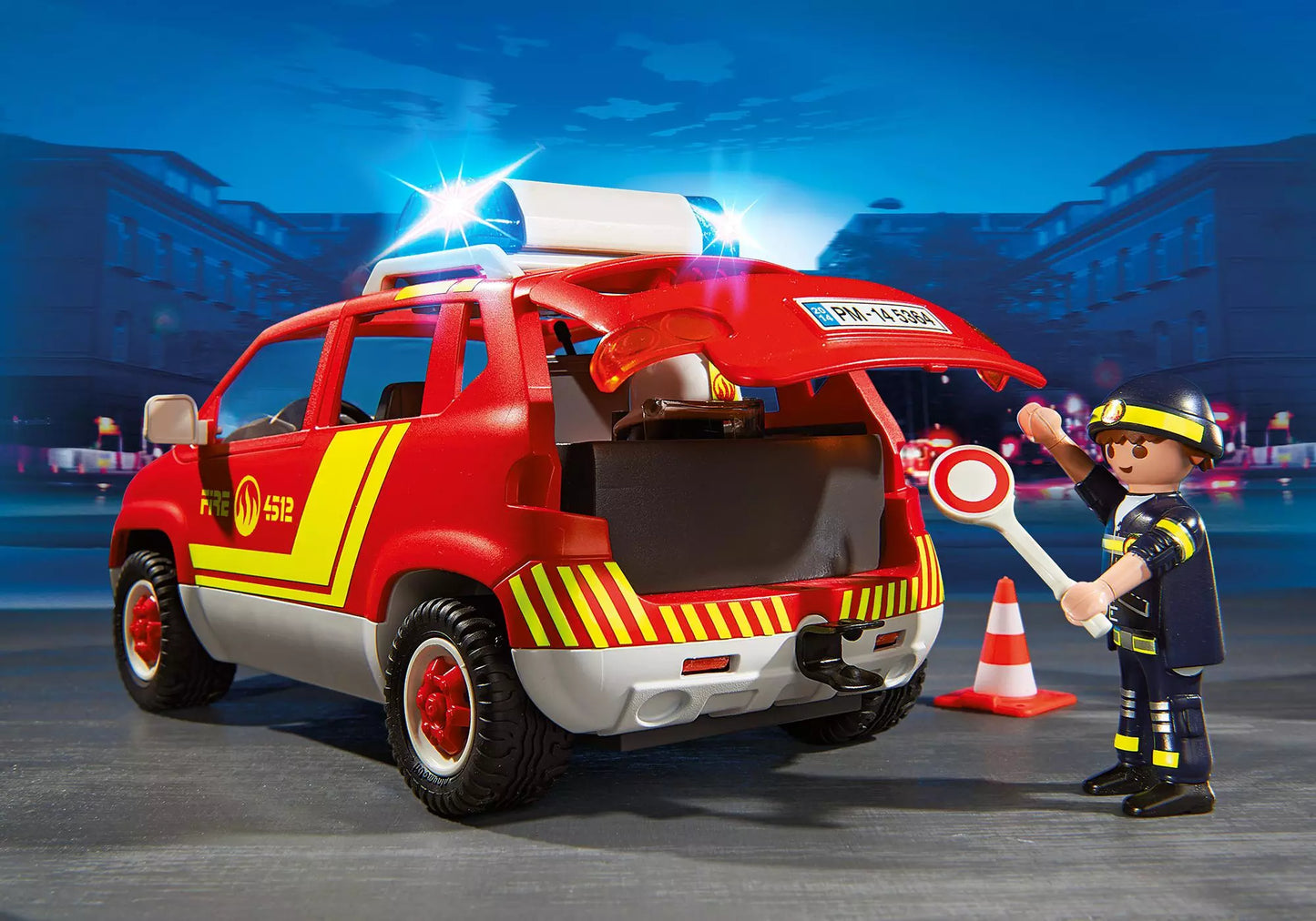 Playmobil 5364 City Action Brandmeisterfahrzeug mit Licht und Sound - plegobil