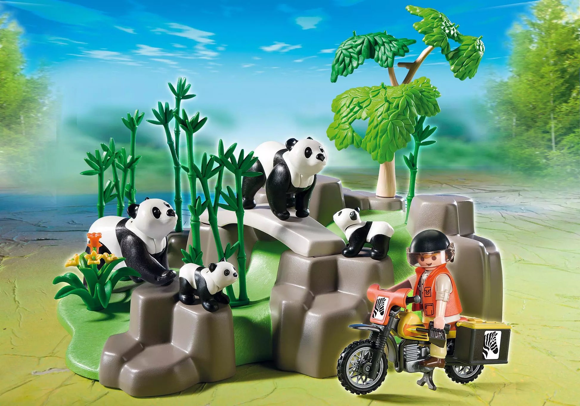 Playmobil 5414 Sammlerstück Wild Life Pandafamilie im Bambuswald - plegobil