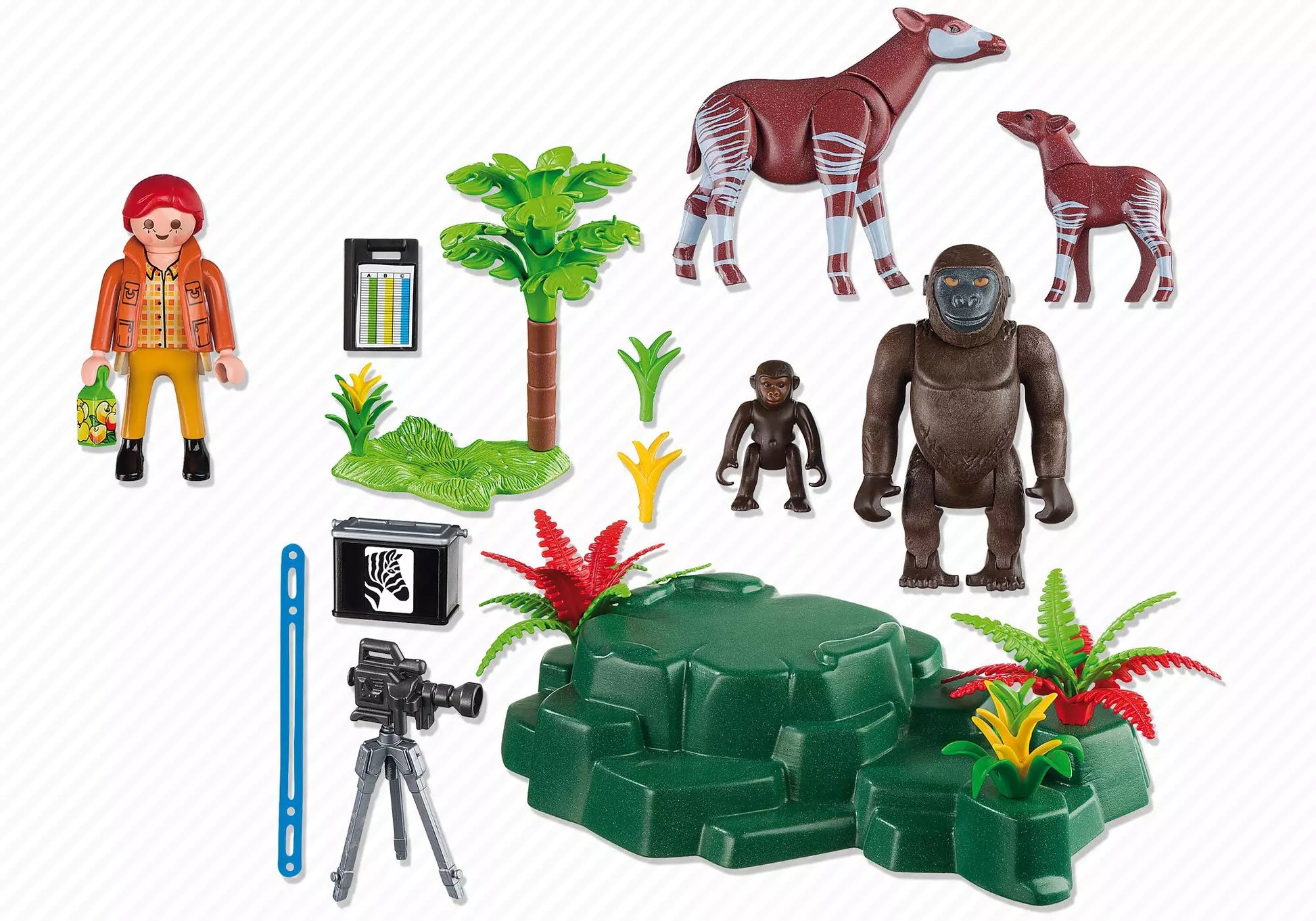 Playmobil 5415 Sammlerstück Wild Life Okapis am Gorilla-Felsen - plegobil