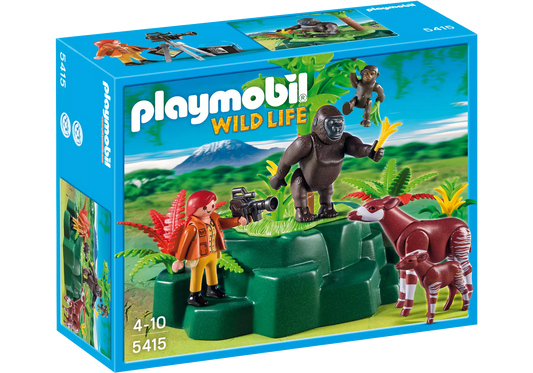 Playmobil 5415 Sammlerstück Wild Life Okapis am Gorilla-Felsen - plegobil
