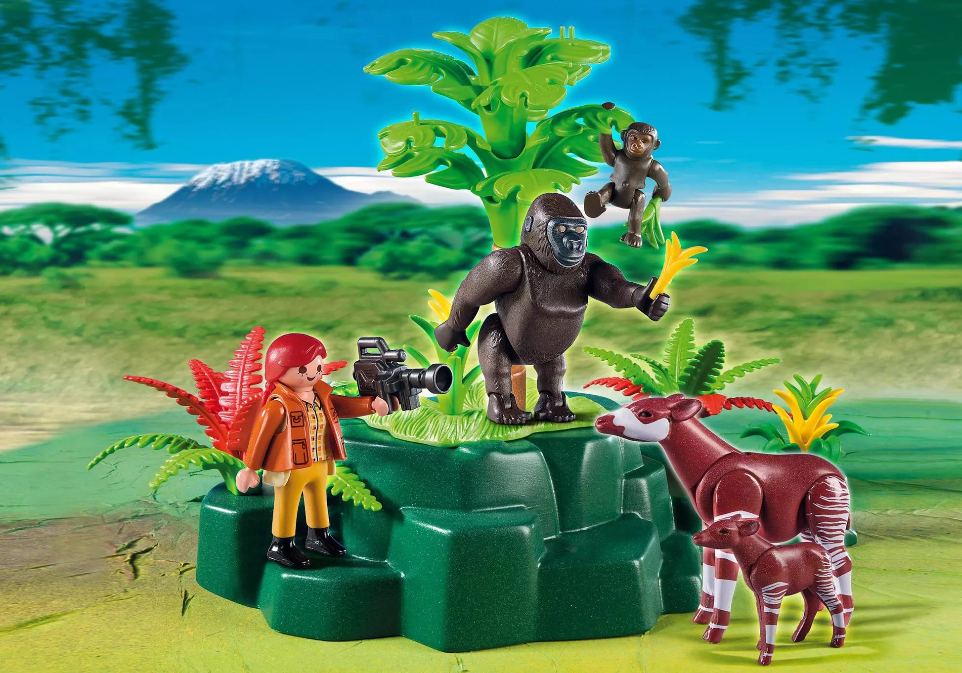 Playmobil 5415 Sammlerstück Wild Life Okapis am Gorilla-Felsen - plegobil