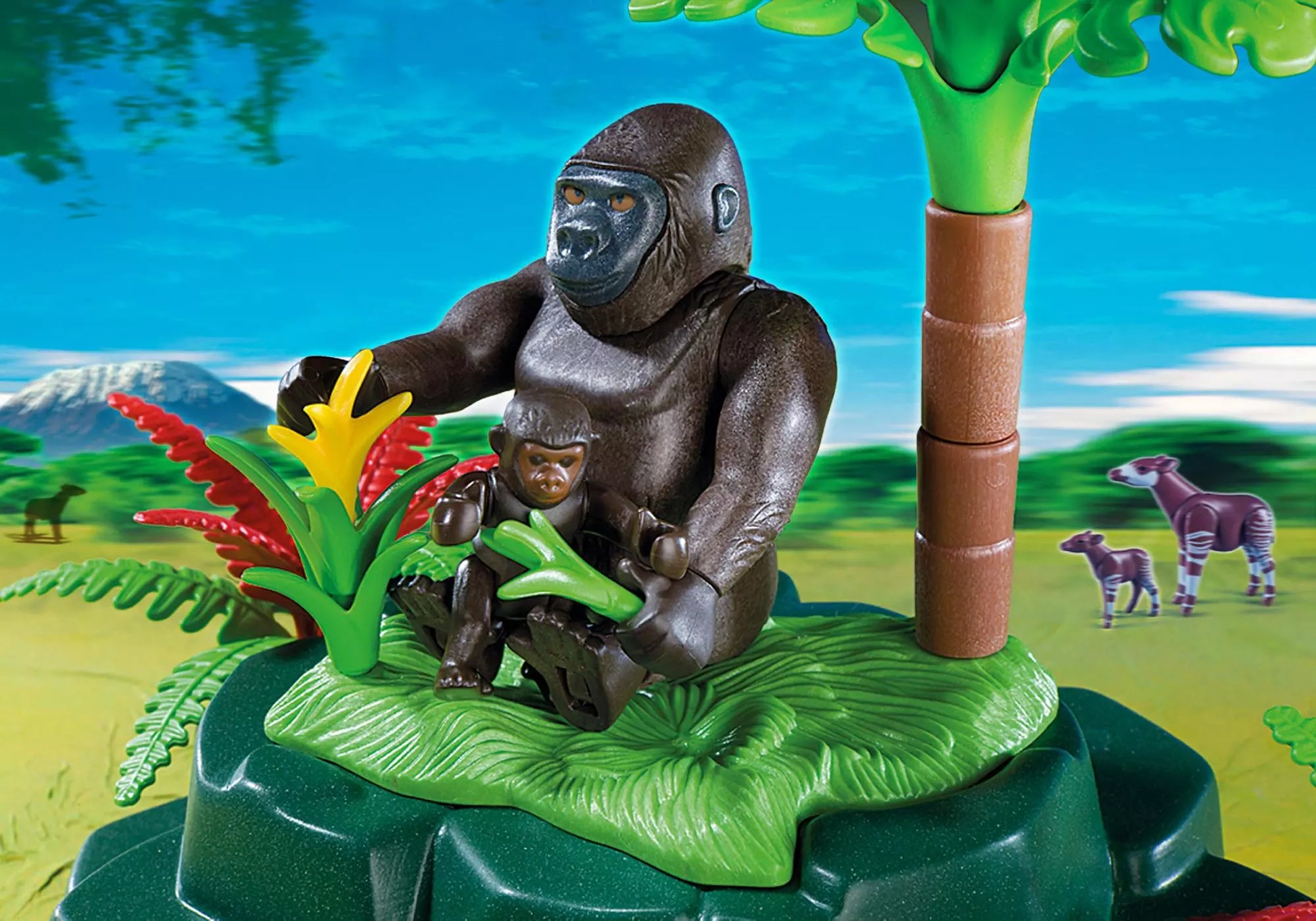 Playmobil 5415 Sammlerstück Wild Life Okapis am Gorilla-Felsen - plegobil