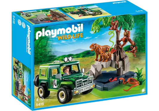 Playmobil 5416 Sammlerstück Wild Life Geländewagen bei Tigern und Orang-Utans - plegobil