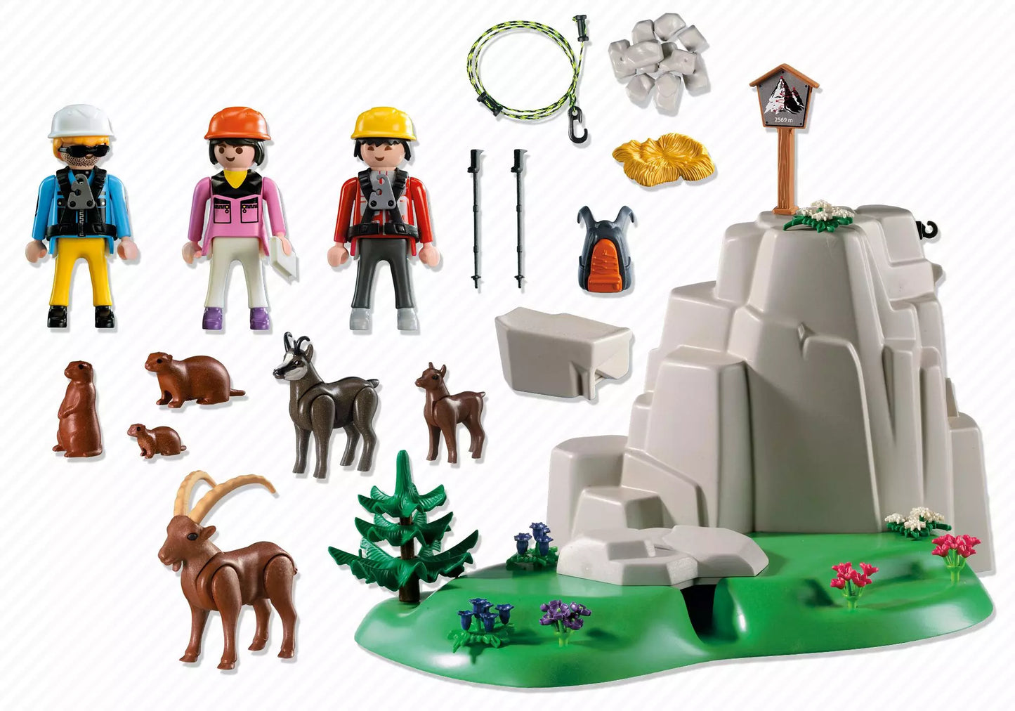 Playmobil 5423 Country Kletterfelsen mit Gebirgstieren - plegobil