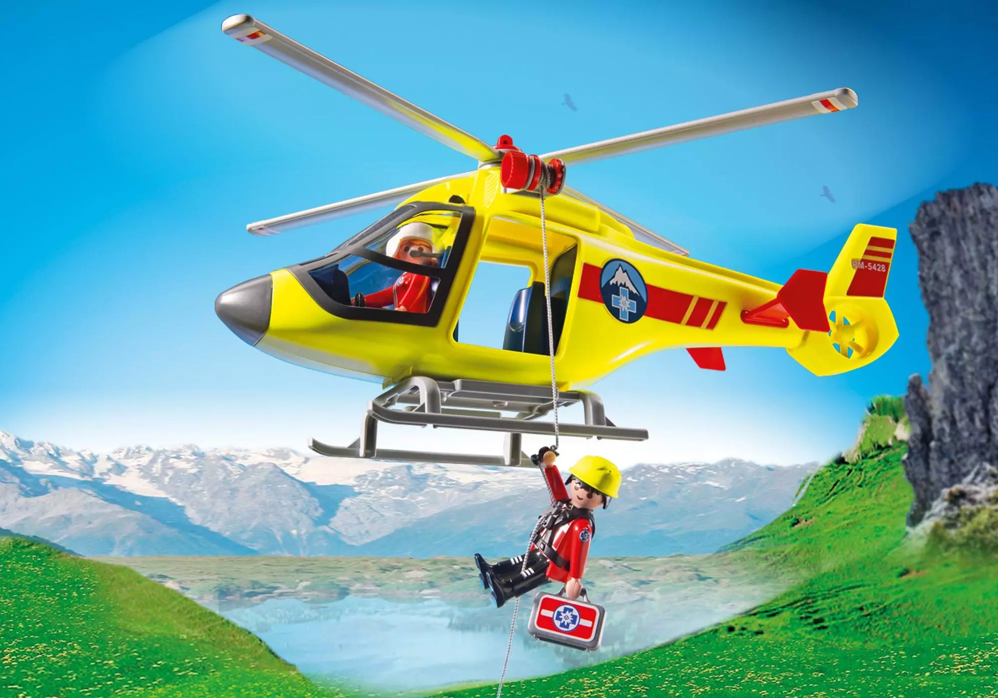 Playmobil 5428 Country Helikopter der Bergrettung - plegobil