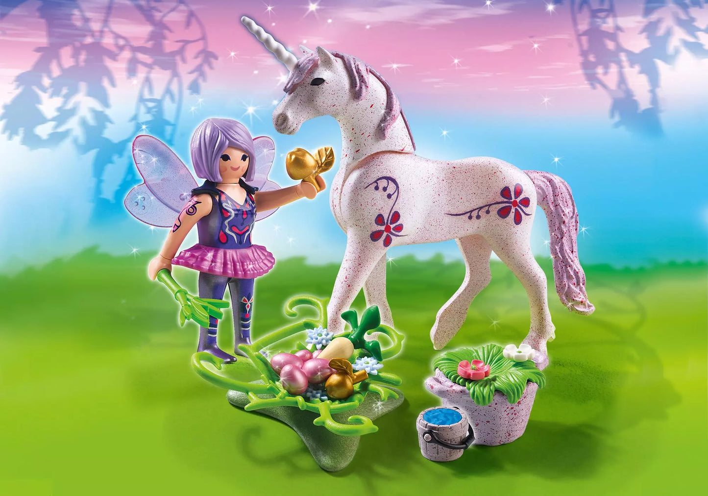 Playmobil 5440 Fairies Futter-Fee mit Einhorn Morgentau - plegobil