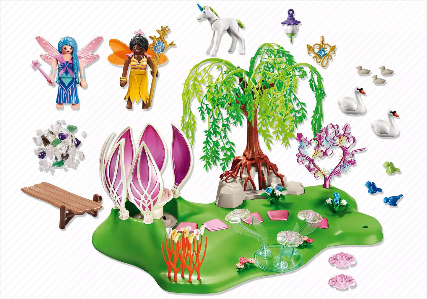 Playmobil 5444 Fairies Feeninsel mit magischer Edelsteinquelle - plegobil
