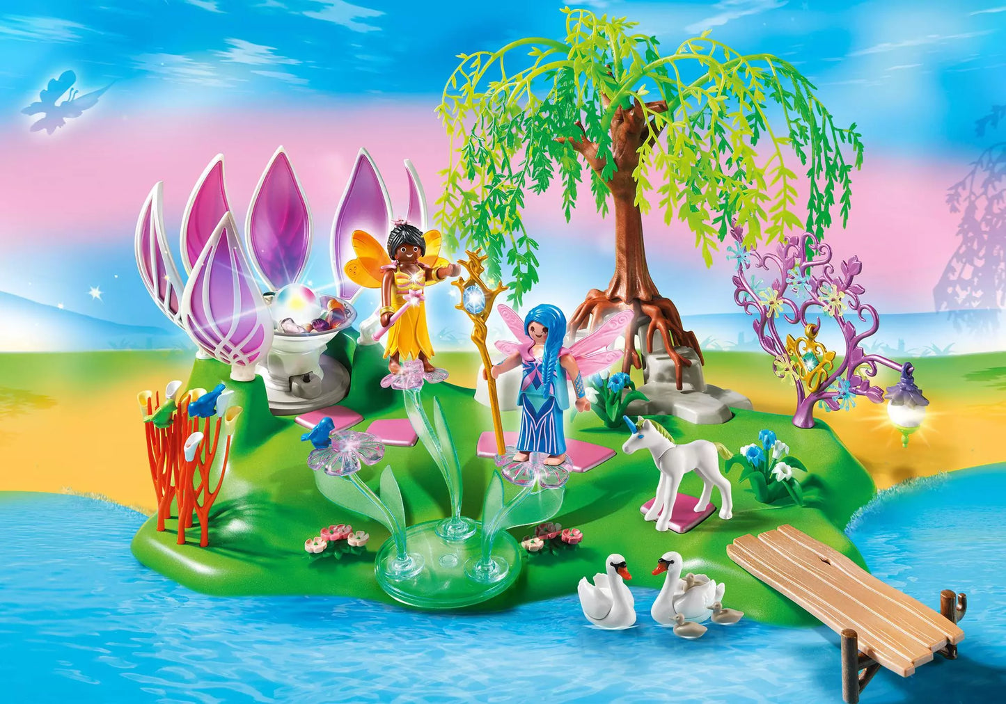 Playmobil 5444 Fairies Feeninsel mit magischer Edelsteinquelle - plegobil