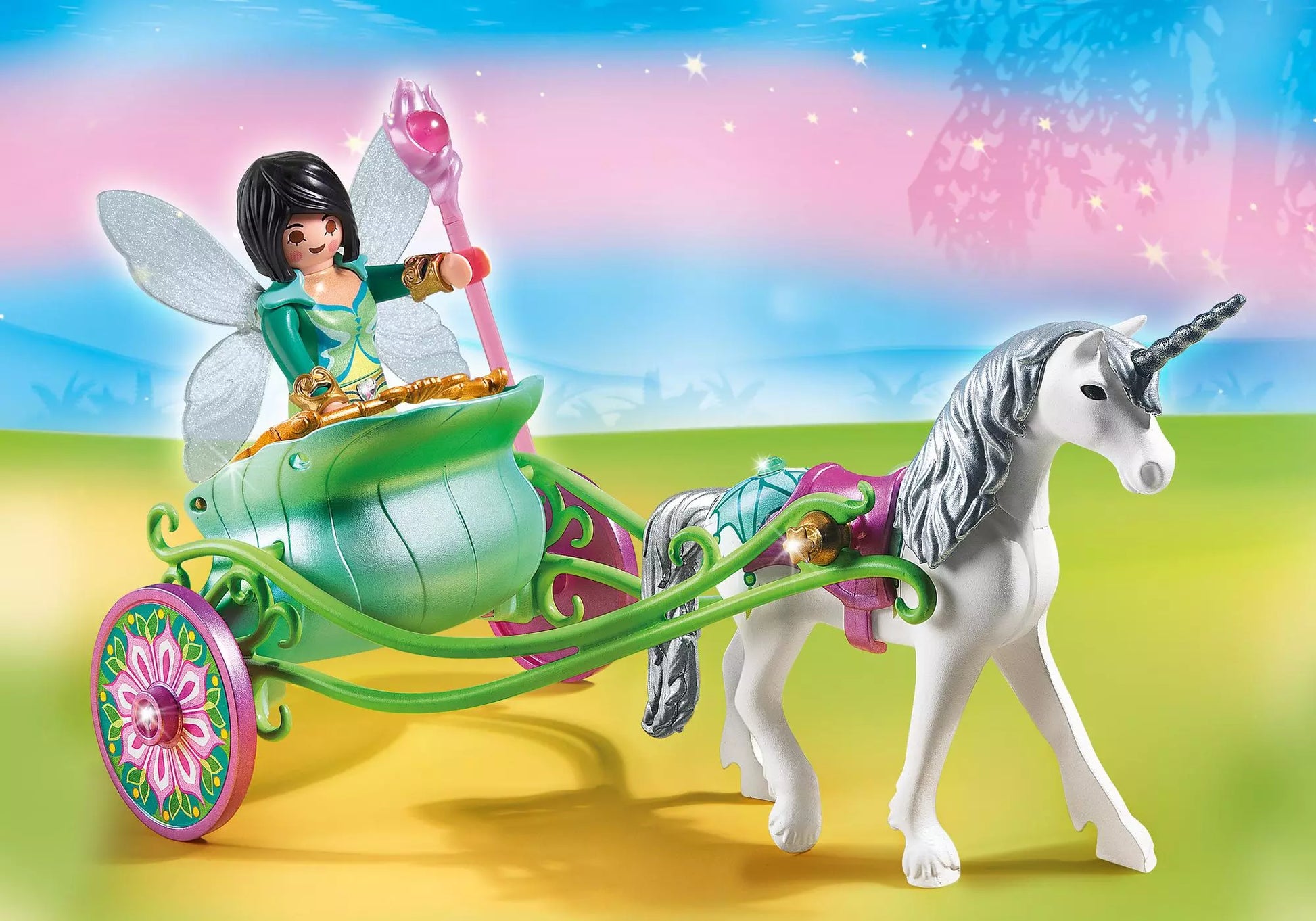 Playmobil 5446 Fairies Einhornkutsche mit Schmetterlingsfee - plegobil