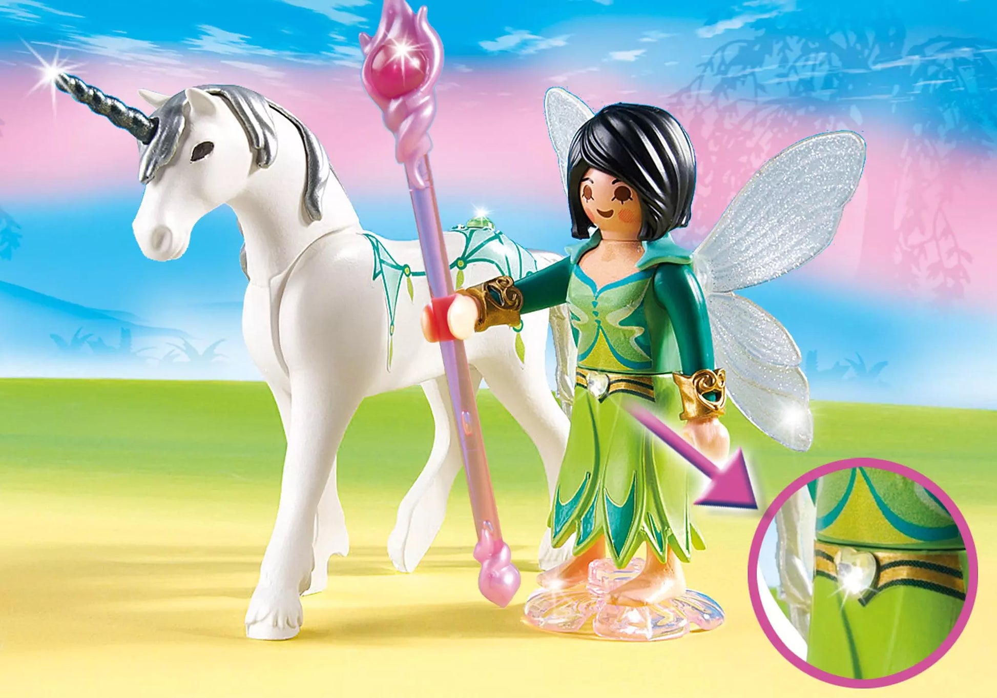 Playmobil 5446 Fairies Einhornkutsche mit Schmetterlingsfee - plegobil
