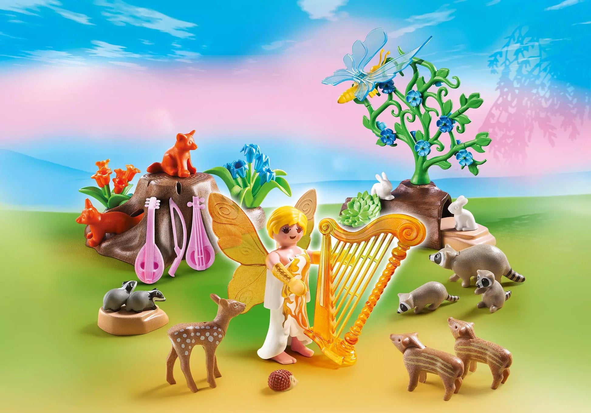 Playmobil 5451 Fairies Harfenfee beim Waldkonzert - plegobil