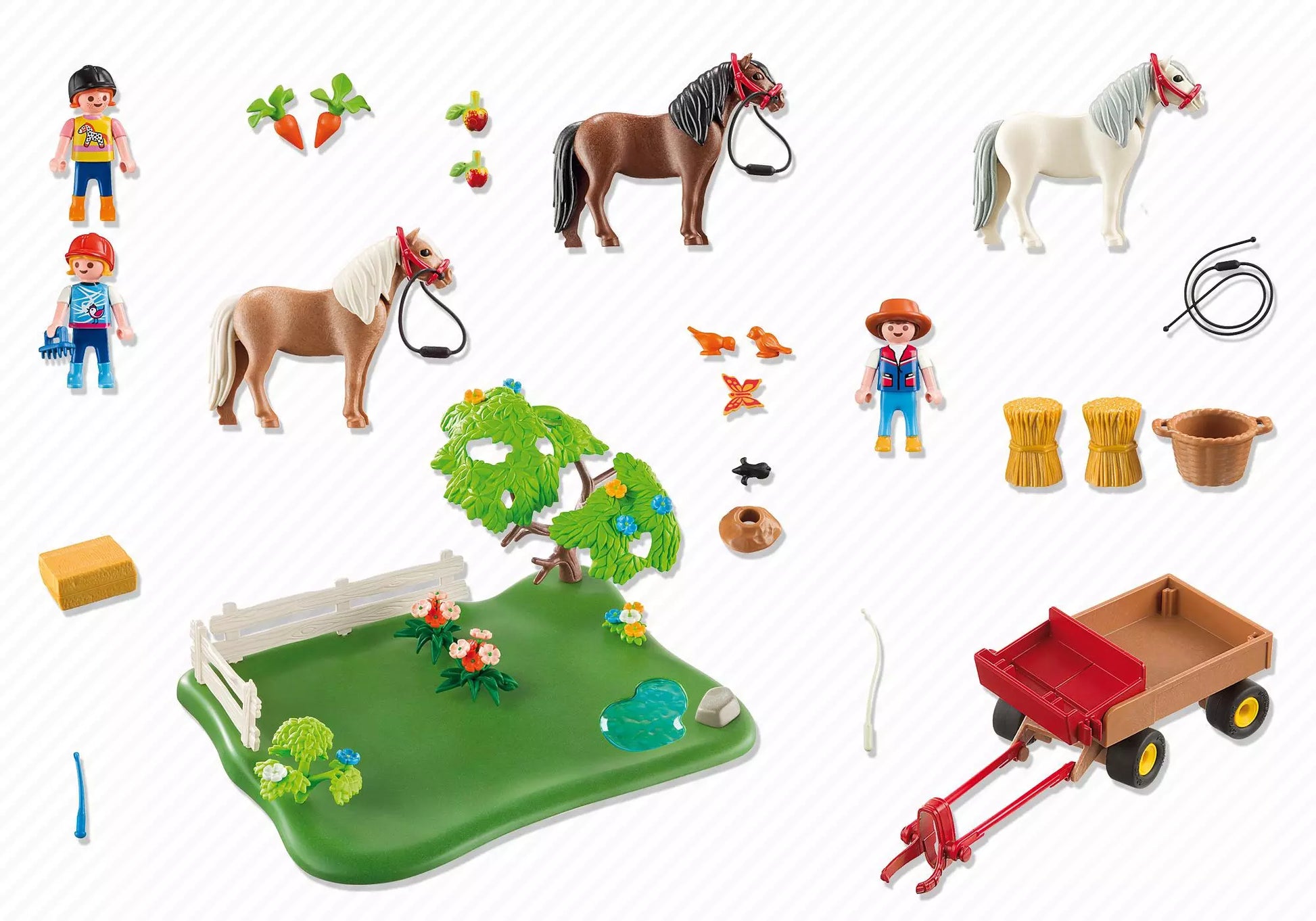 Playmobil 5457 Country KompaktSet Ponykoppel + Ponywagen - plegobil