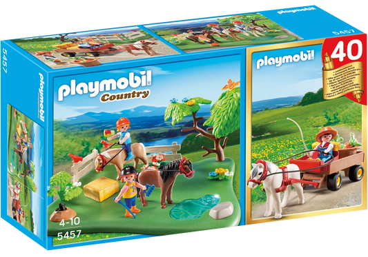 Playmobil 5457 Country KompaktSet Ponykoppel + Ponywagen - plegobil