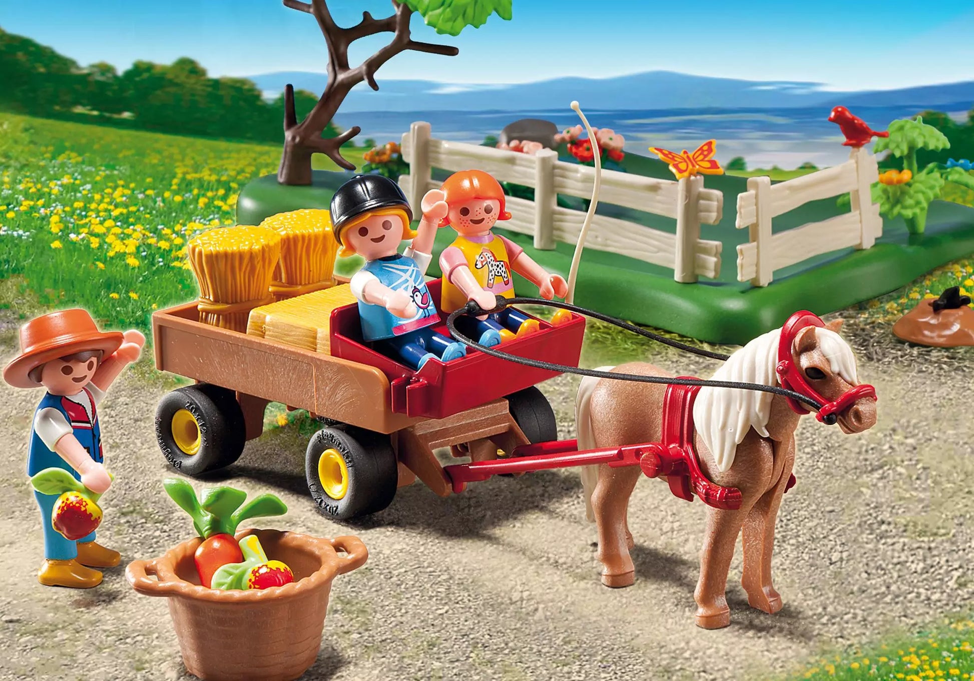 Playmobil 5457 Country KompaktSet Ponykoppel + Ponywagen - plegobil