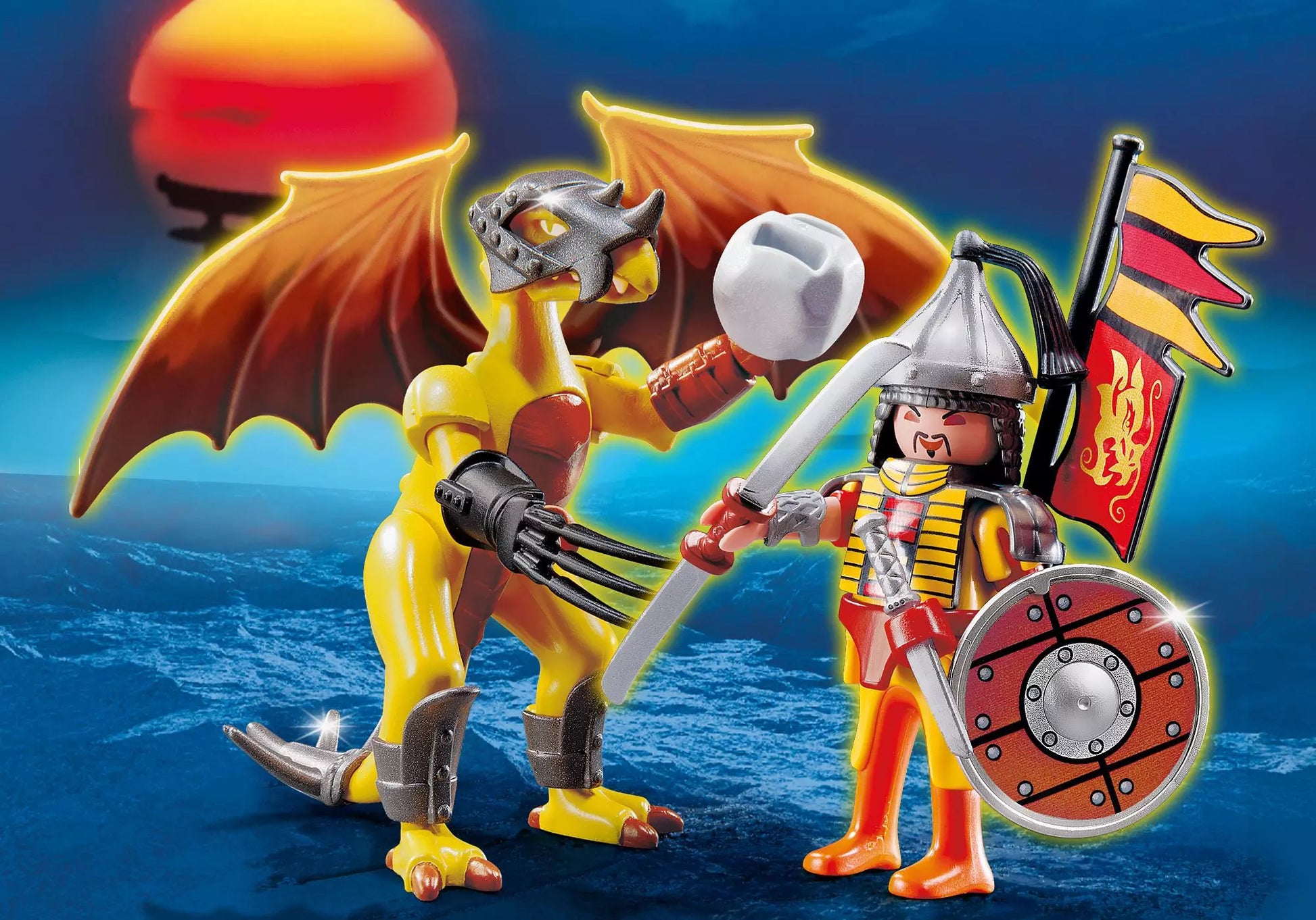 Playmobil 5462 Dragons Rock Dragon mit Kämpfer - plegobil