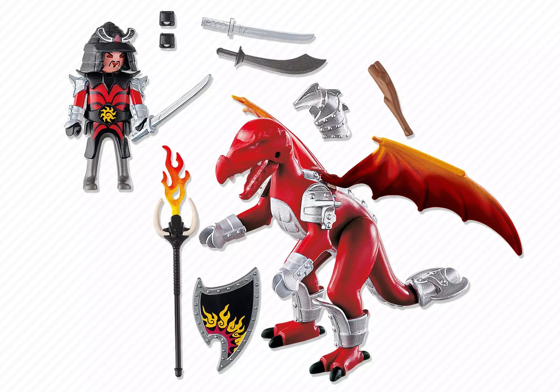 Playmobil 5463 Dragons Fire Dragon mit Kämpfer - plegobil