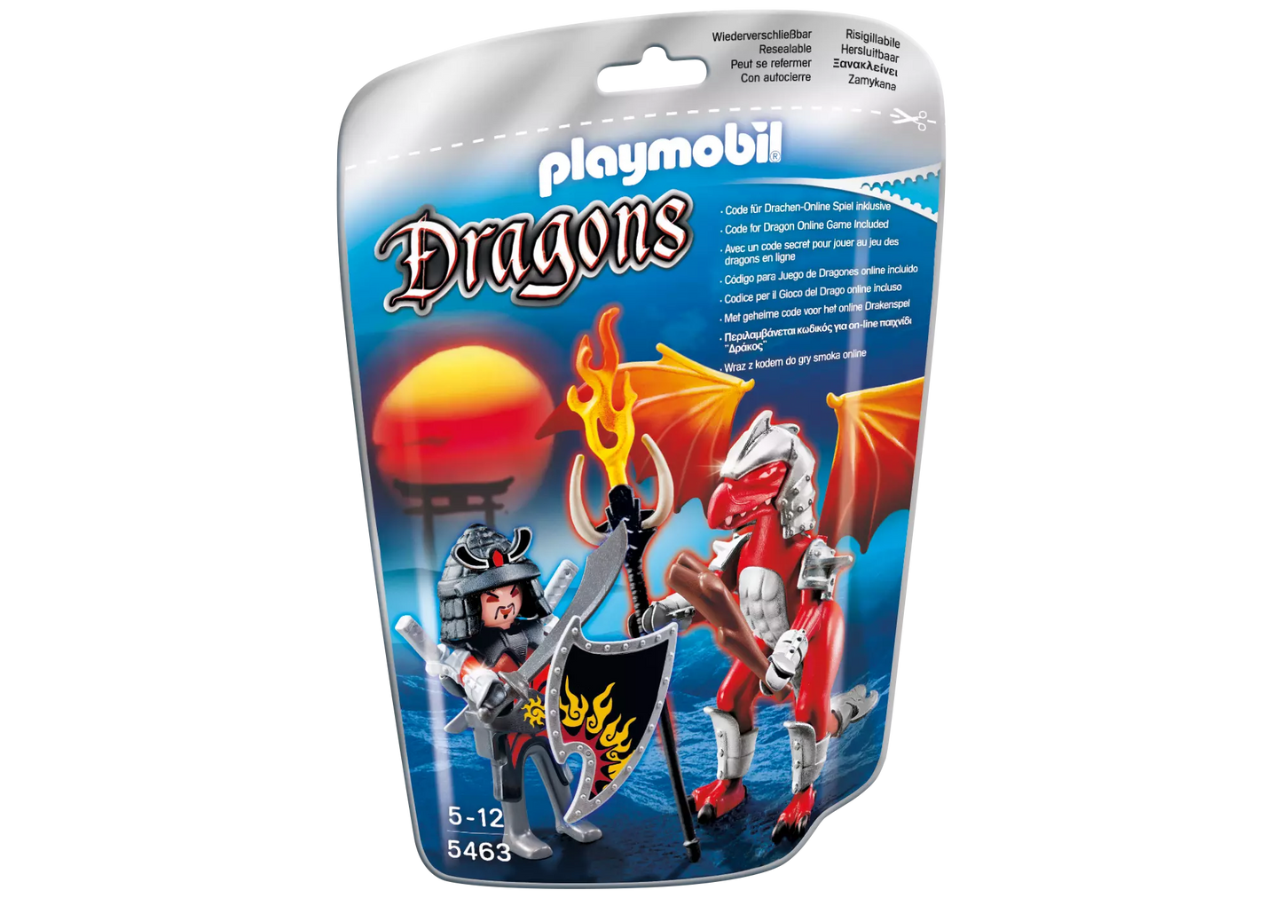 Playmobil 5463 Dragons Fire Dragon mit Kämpfer - plegobil