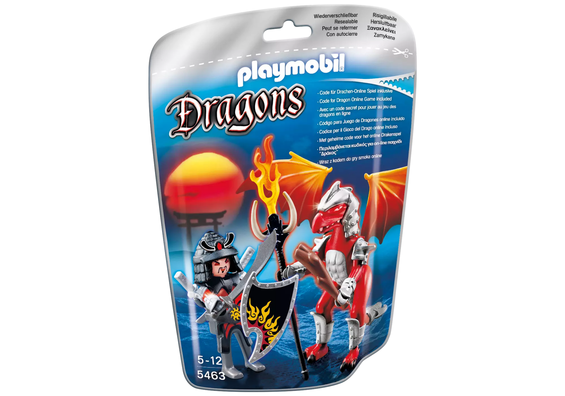 Playmobil 5463 Dragons Fire Dragon mit Kämpfer - plegobil