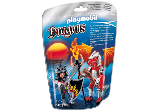 Playmobil 5463 Dragons Fire Dragon mit Kämpfer - plegobil
