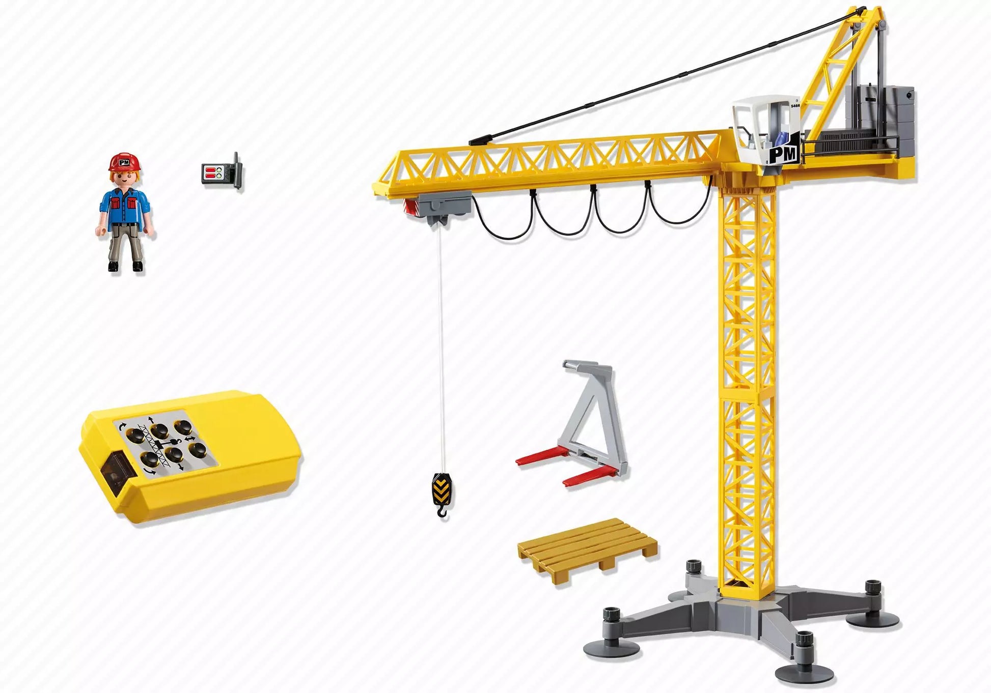 Playmobil 5466 City Action Großer Baukran mit Fernsteuerung - plegobil