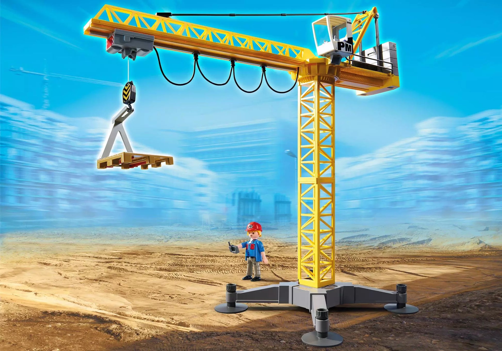 Playmobil 5466 City Action Großer Baukran mit Fernsteuerung - plegobil