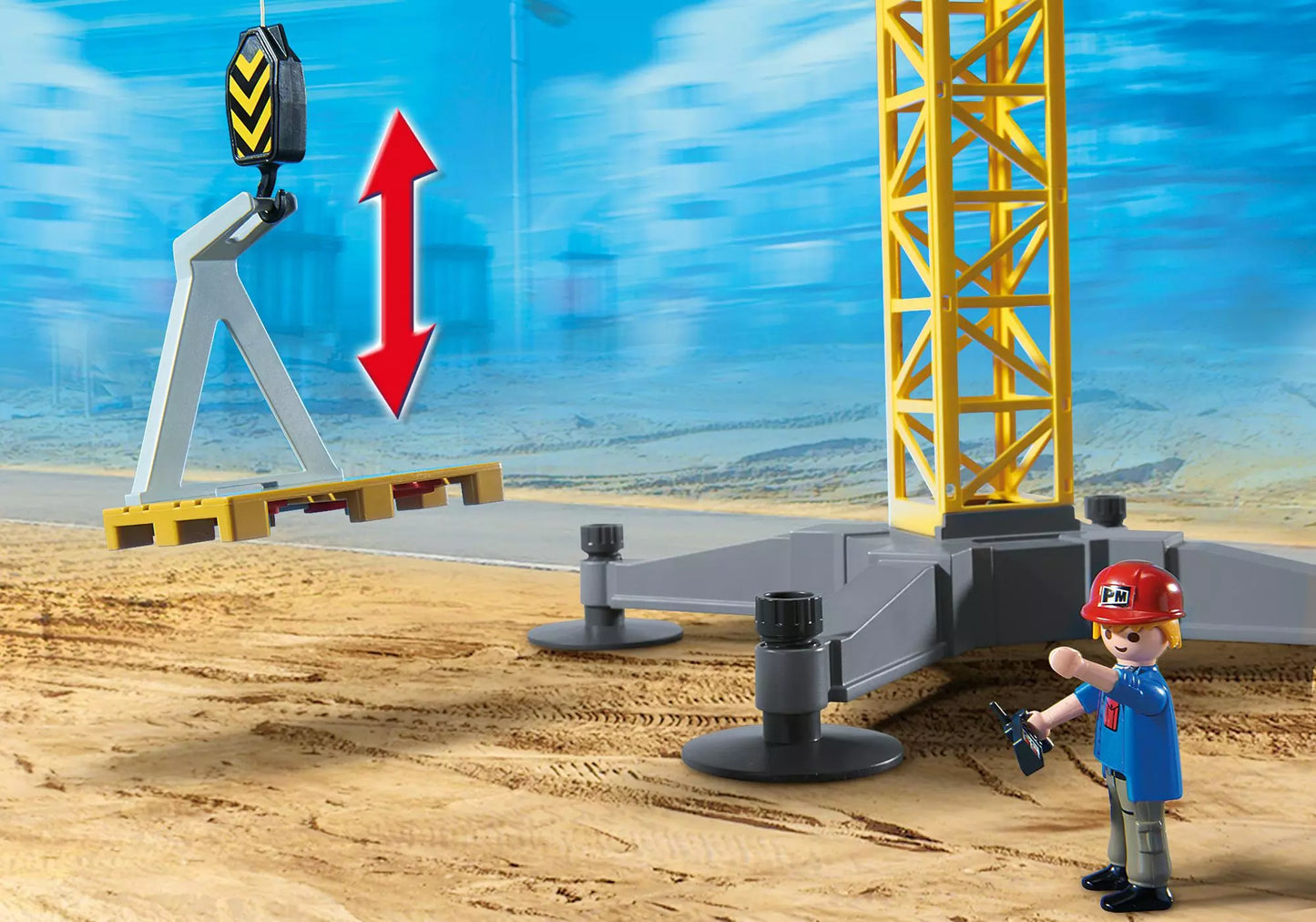 Playmobil 5466 City Action Großer Baukran mit Fernsteuerung - plegobil