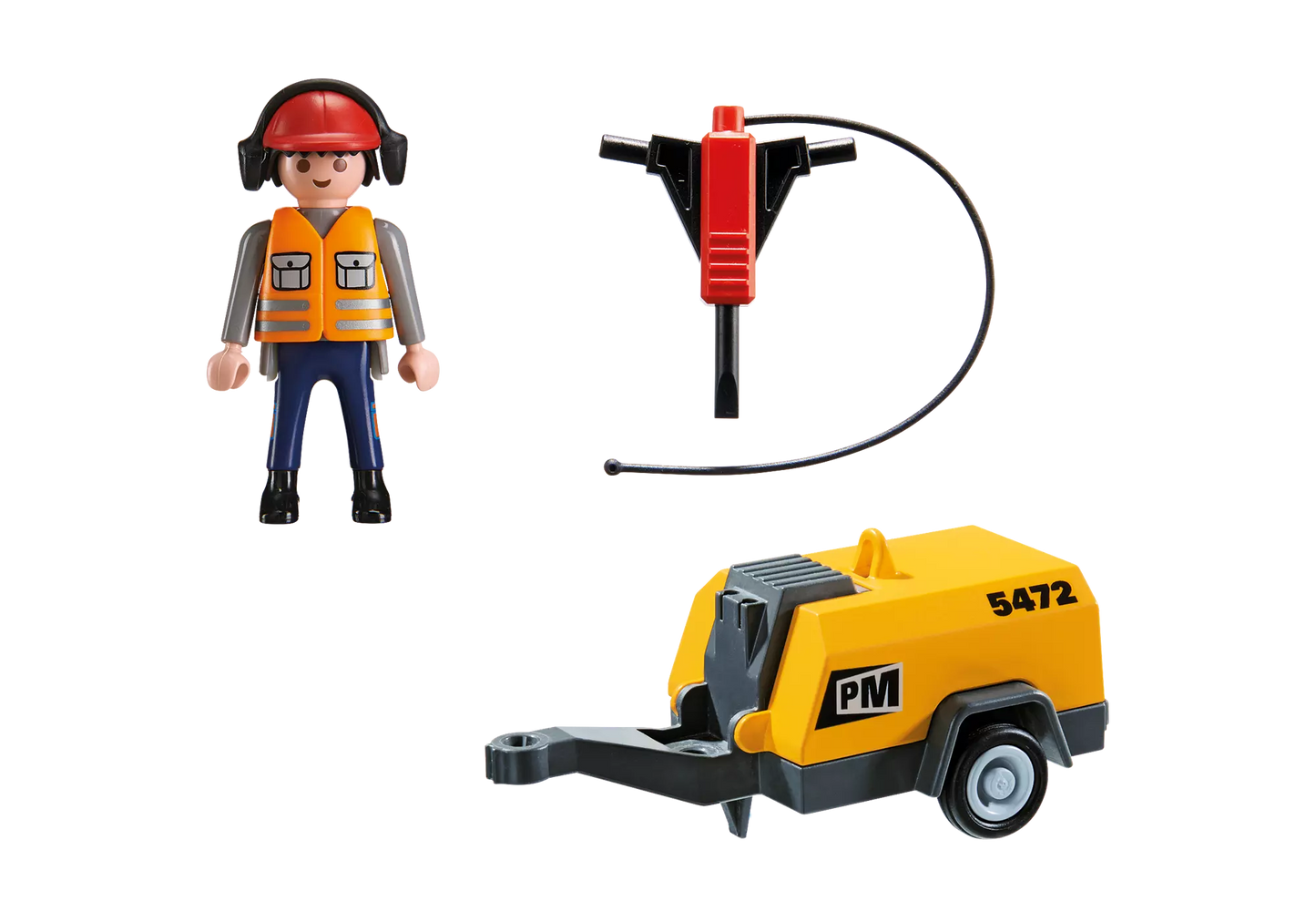 Playmobil 5472 City Action Bauarbeiter mit Presslufthammer - plegobil
