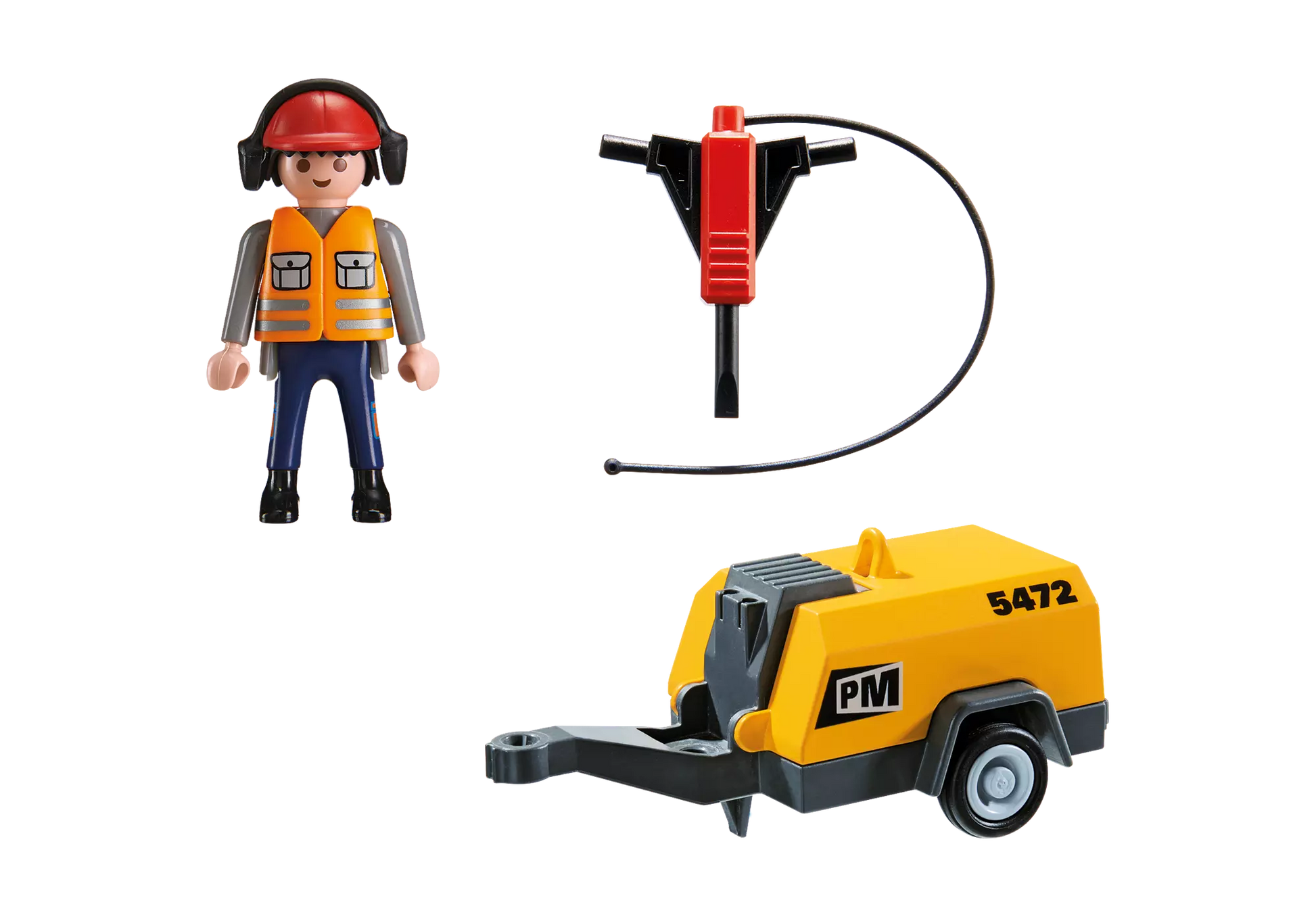 Playmobil 5472 City Action Bauarbeiter mit Presslufthammer - plegobil
