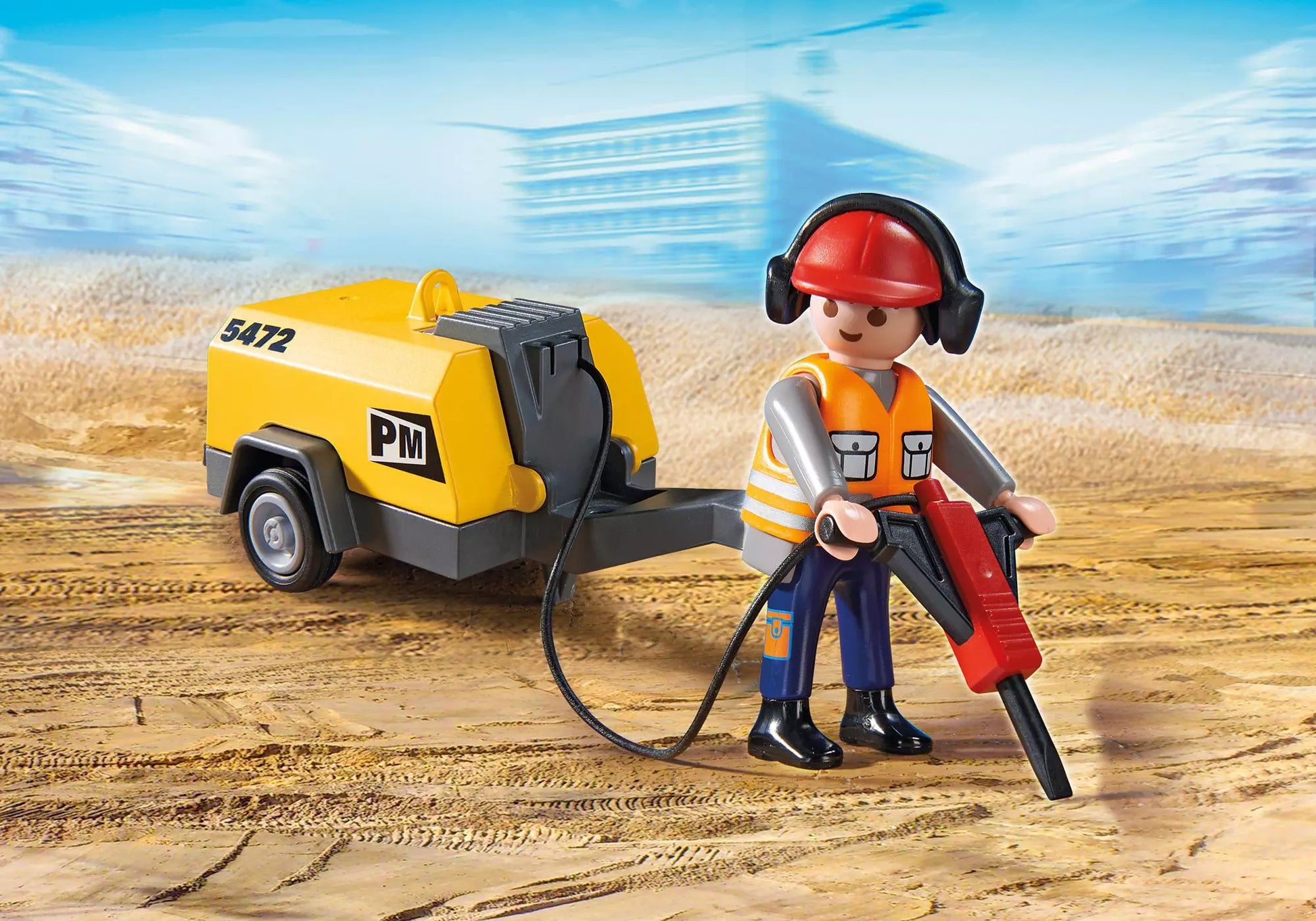 Playmobil 5472 City Action Bauarbeiter mit Presslufthammer - plegobil
