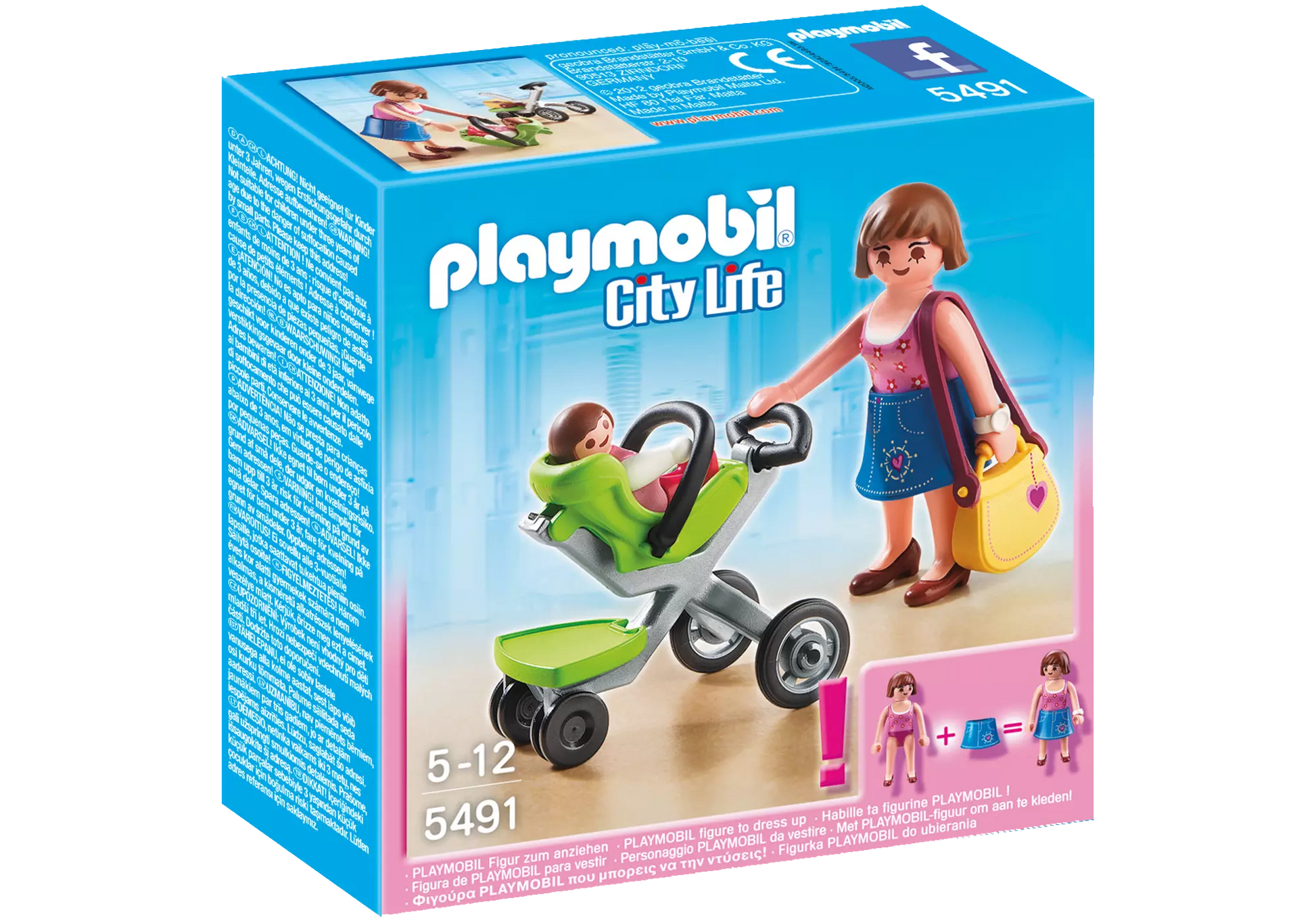 Playmobil 5491 City Life Mama mit Kinderwagen - plegobil
